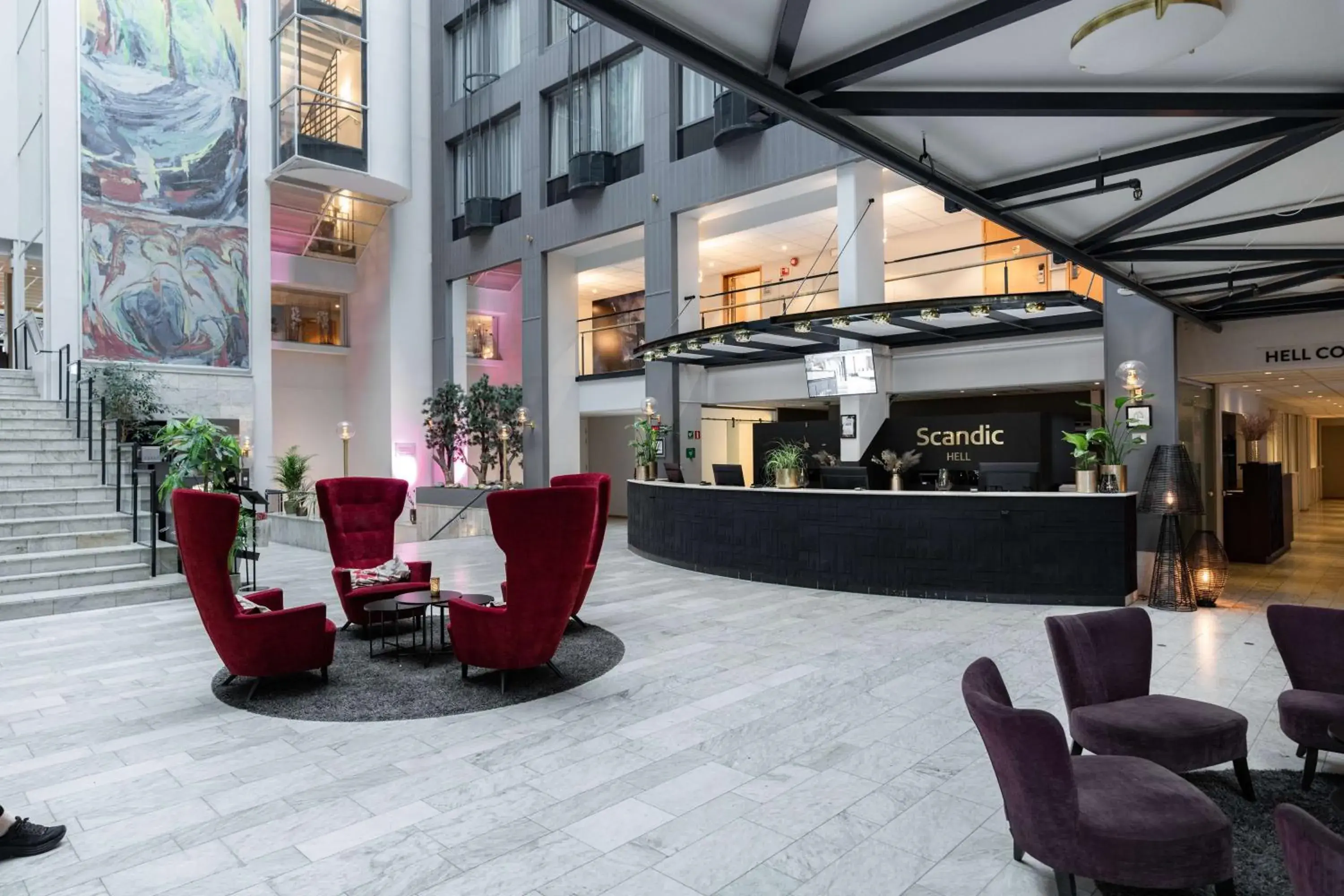 Lobby or reception in Scandic Hell Lobby or reception in Scandic Hell