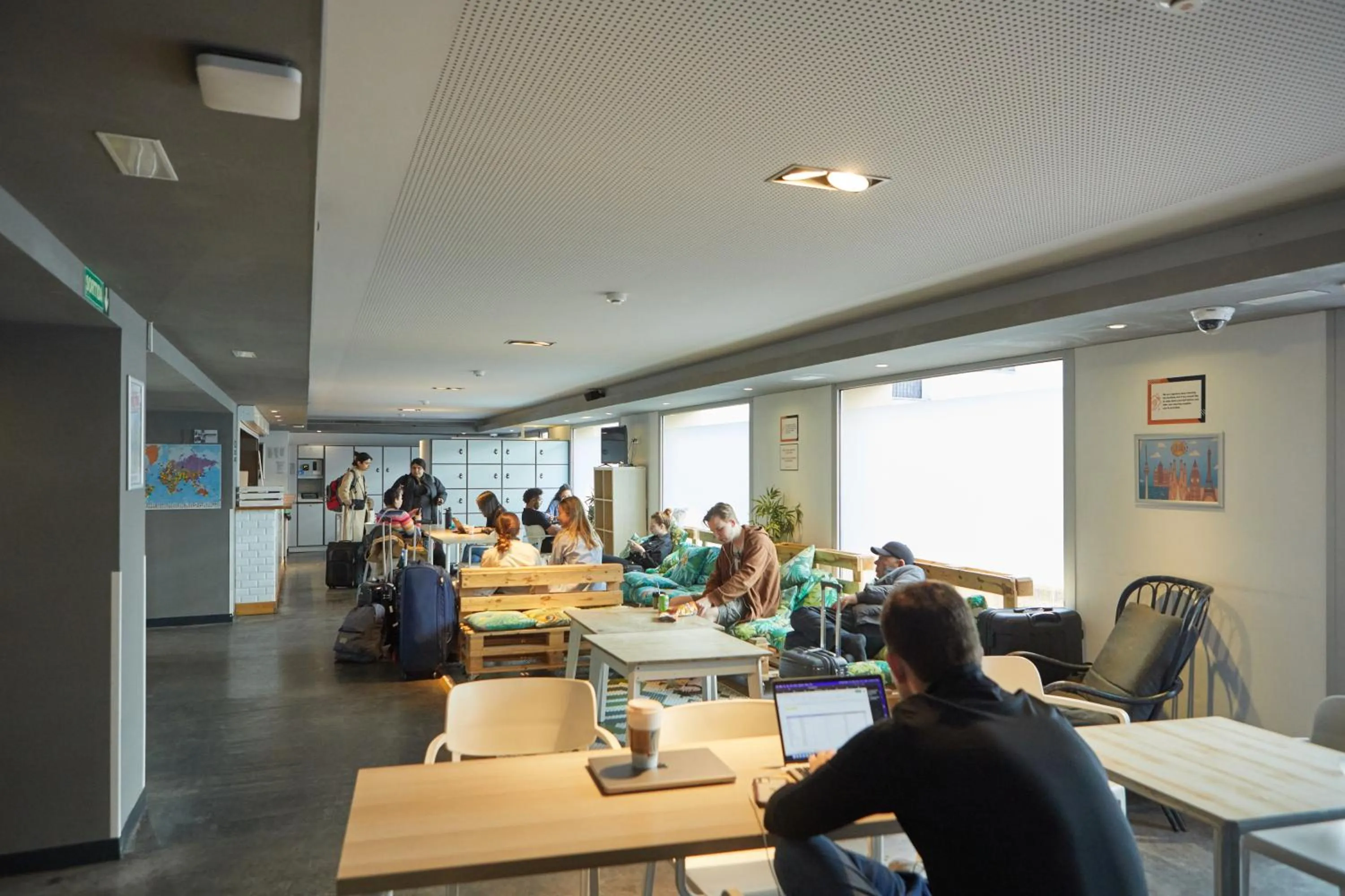 Seating area in St Christopher's Inn Barcelona