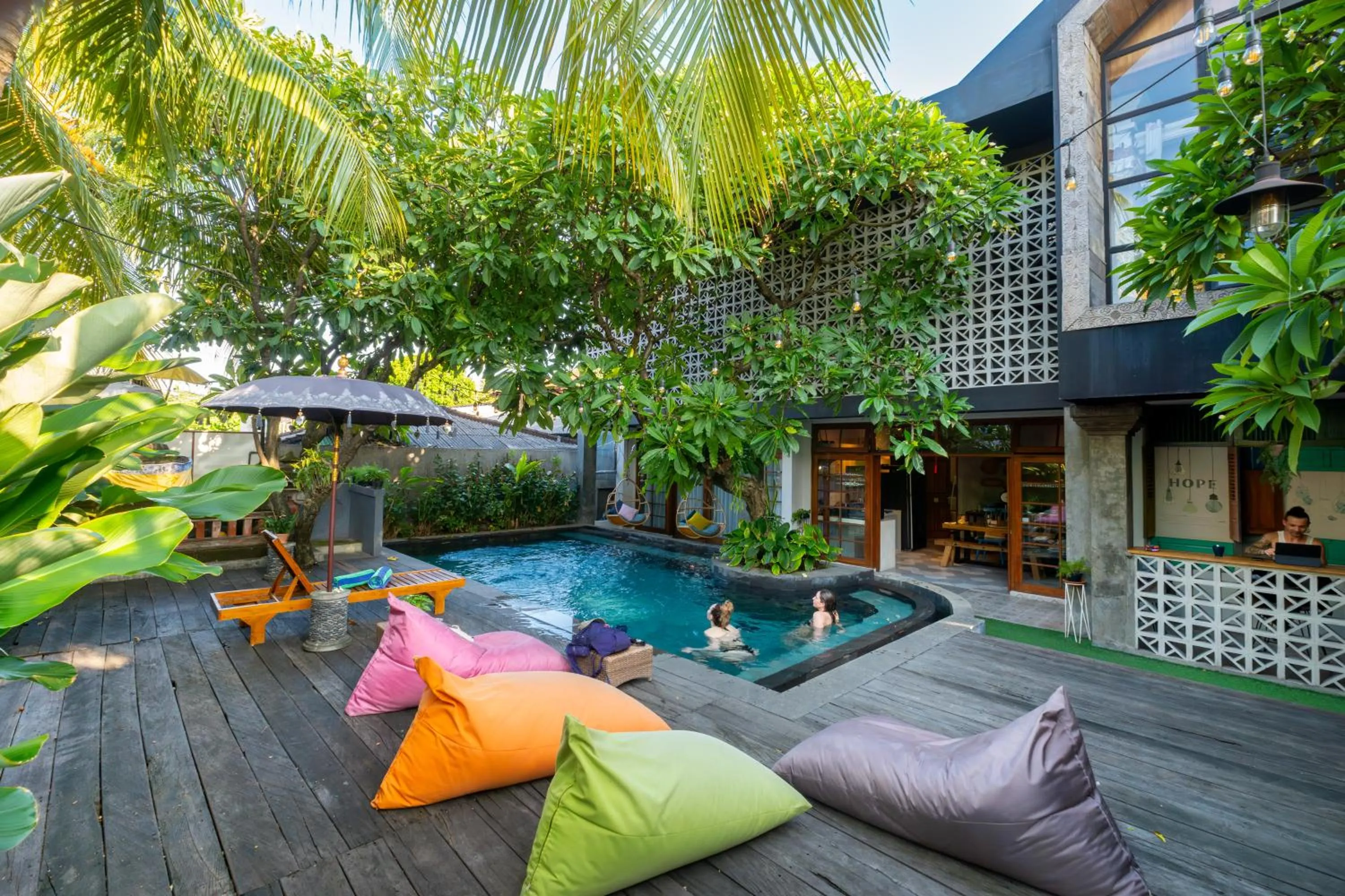 Garden in Interconnection Hostel