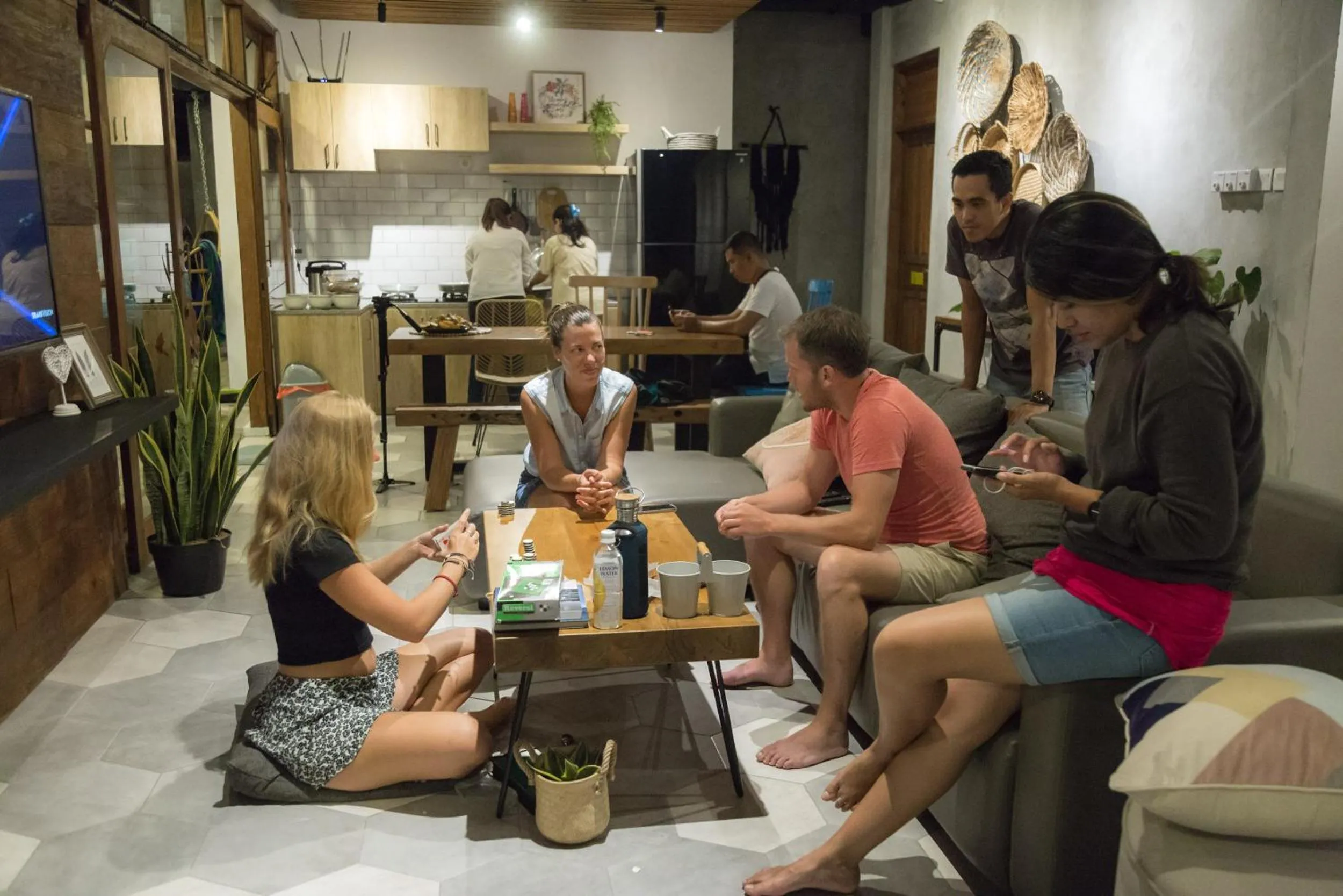 Communal lounge/ TV room in Interconnection Hostel