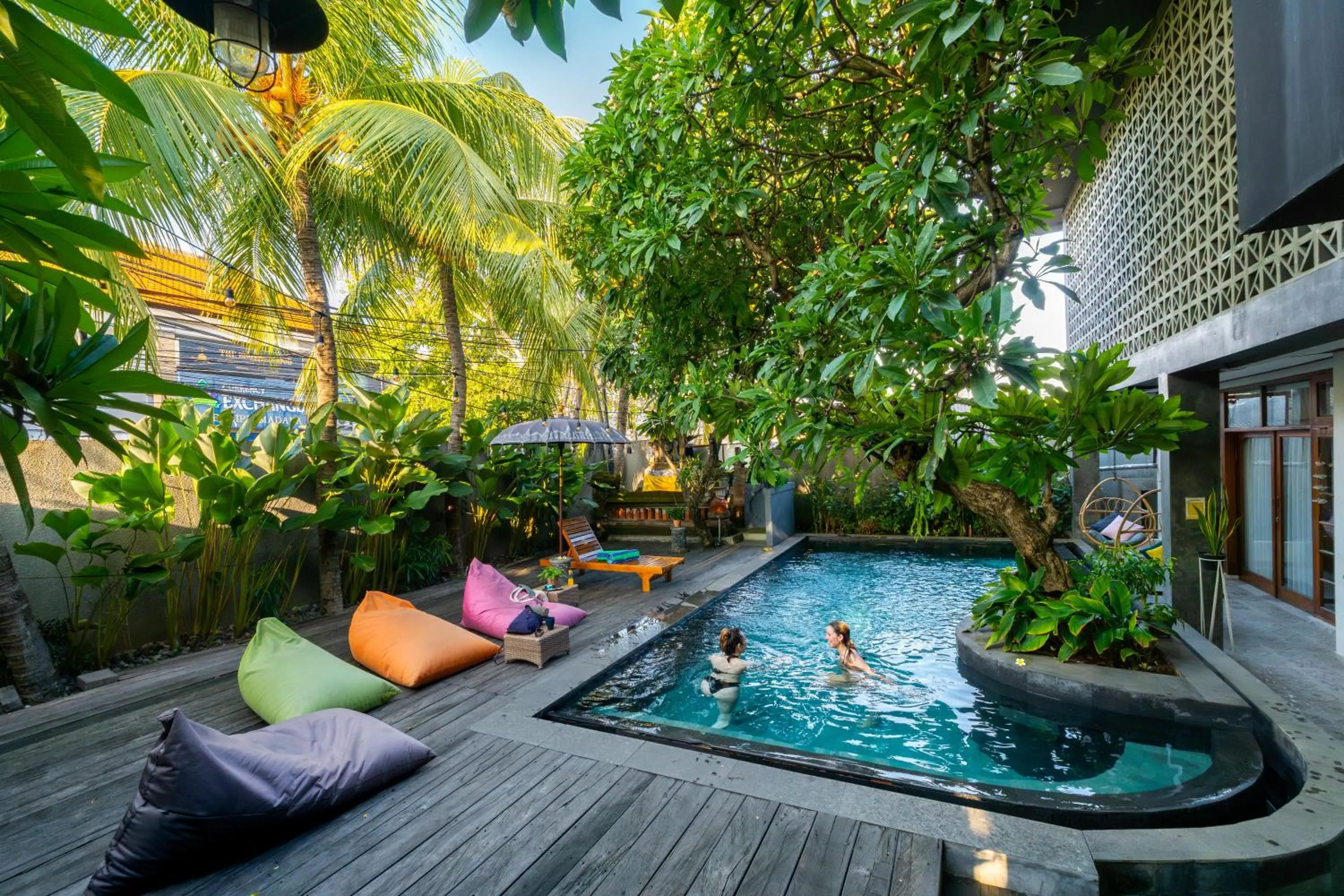 Pool view in Interconnection Hostel