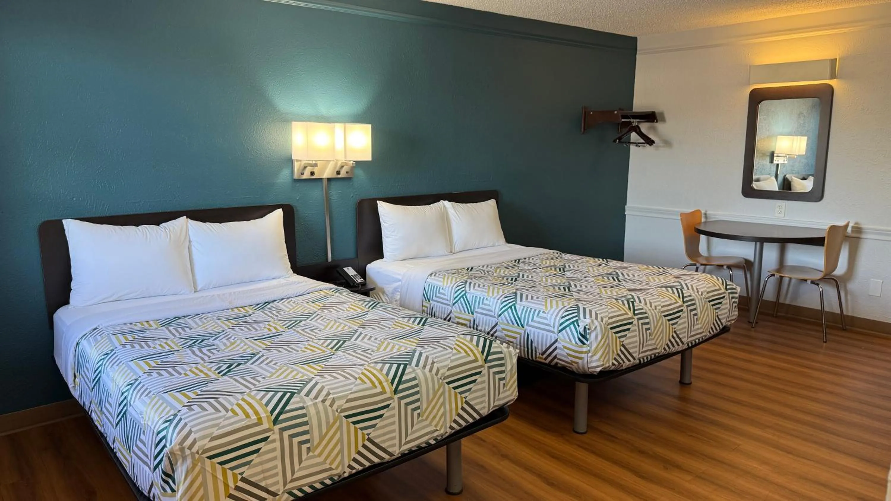 Bed in Motel 6-Beaumont, TX