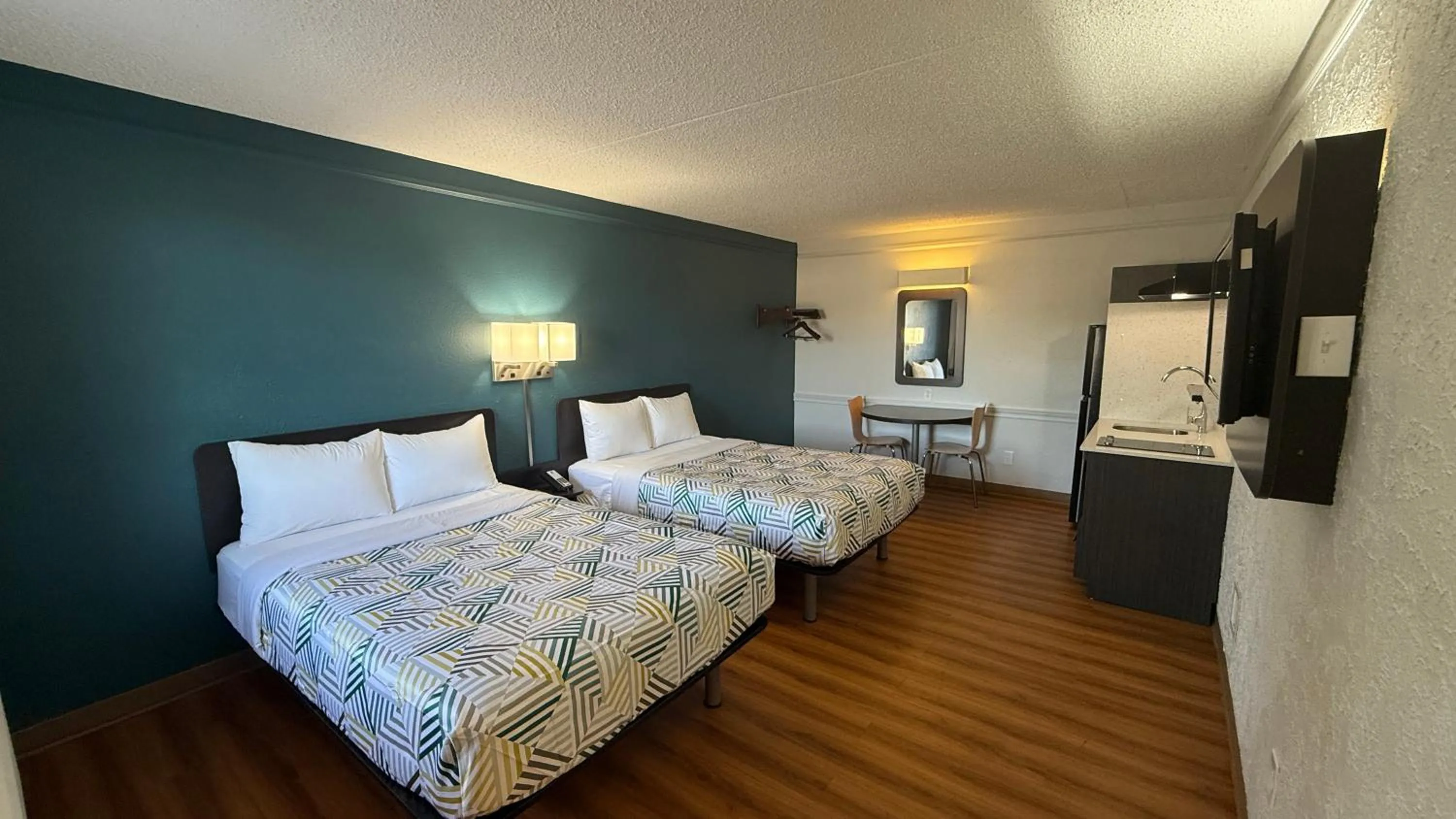 Bed in Motel 6-Beaumont, TX