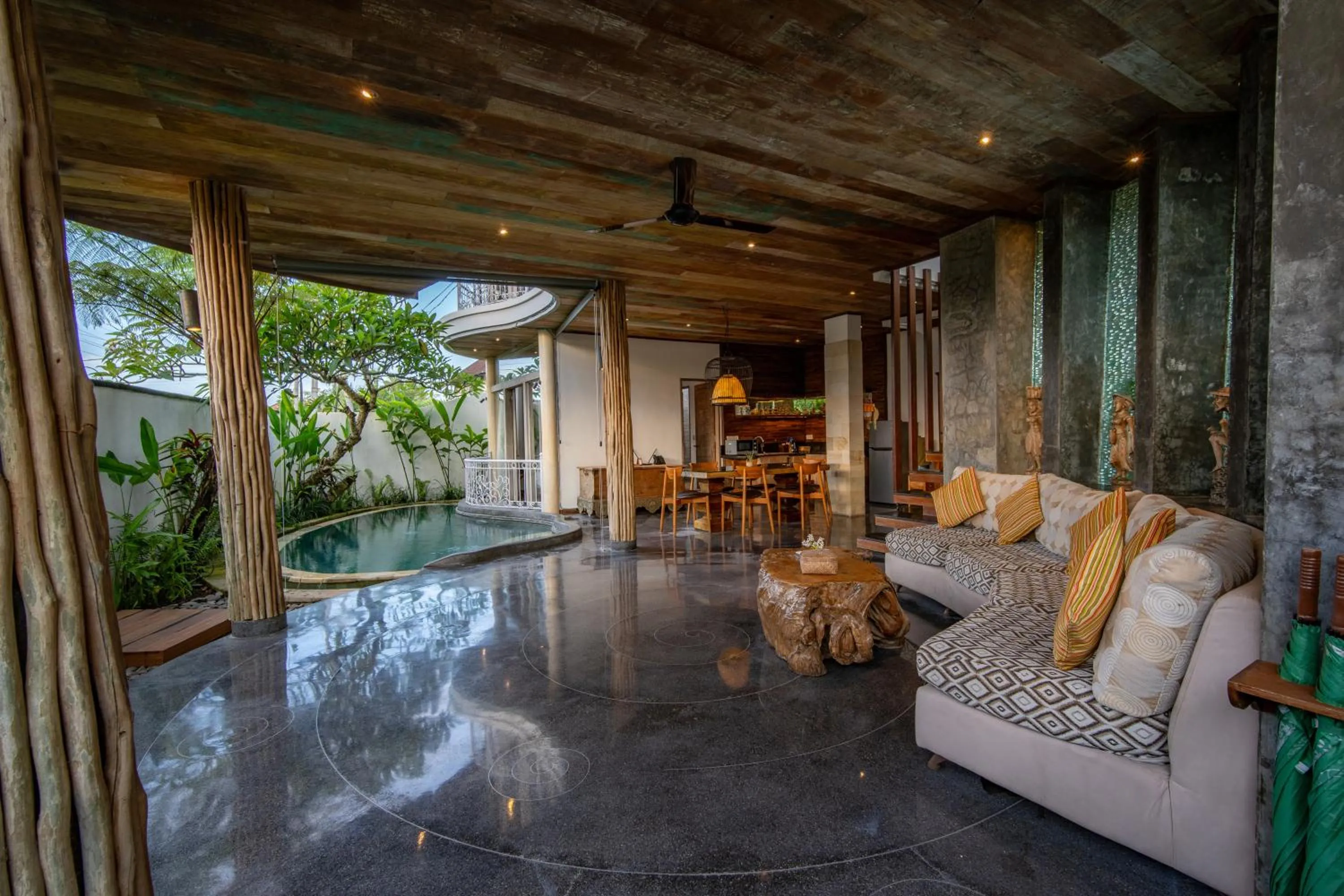 Living room in Aryaswara Villa Ubud