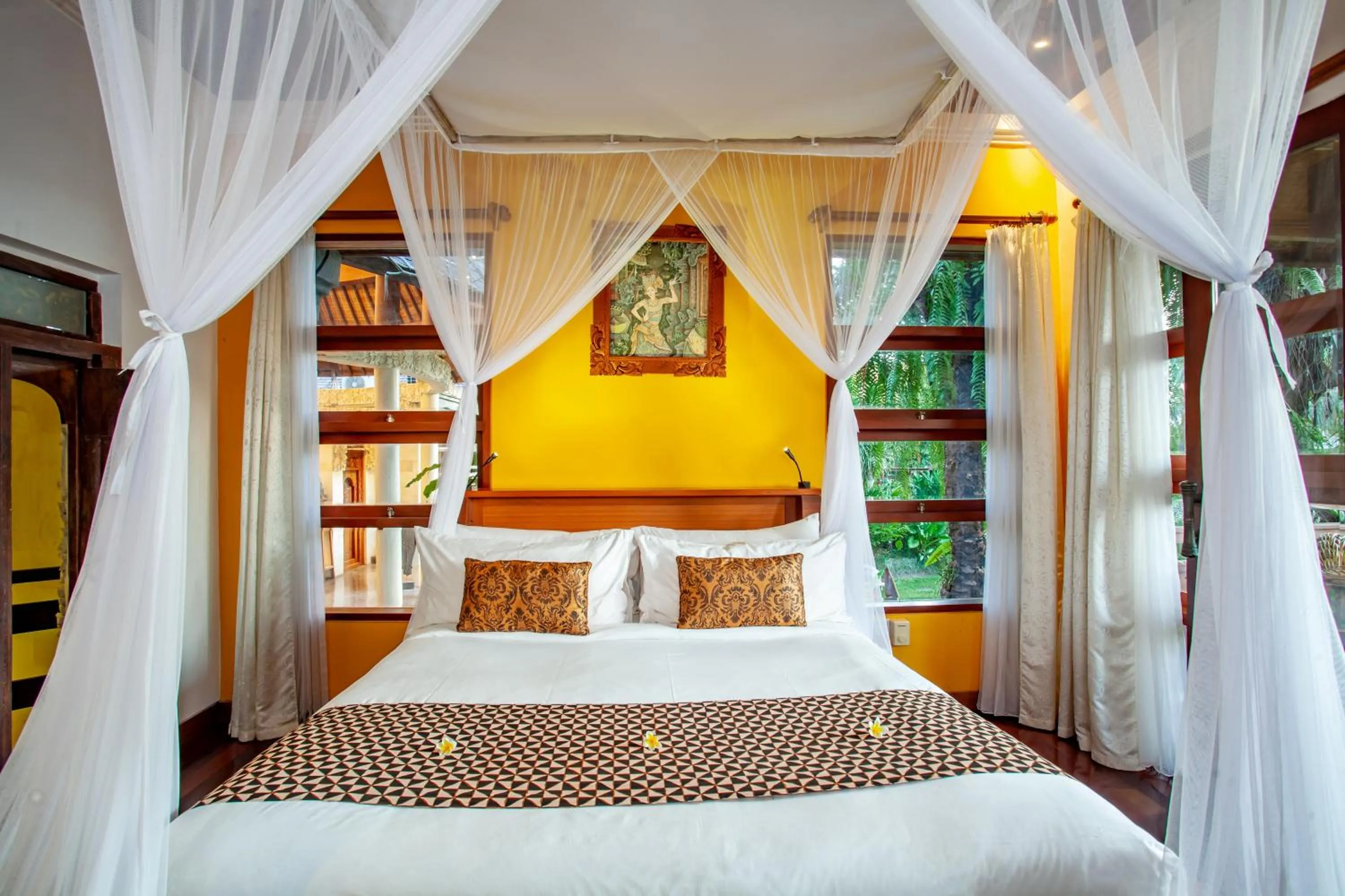 Bed in Aryaswara Villa Ubud