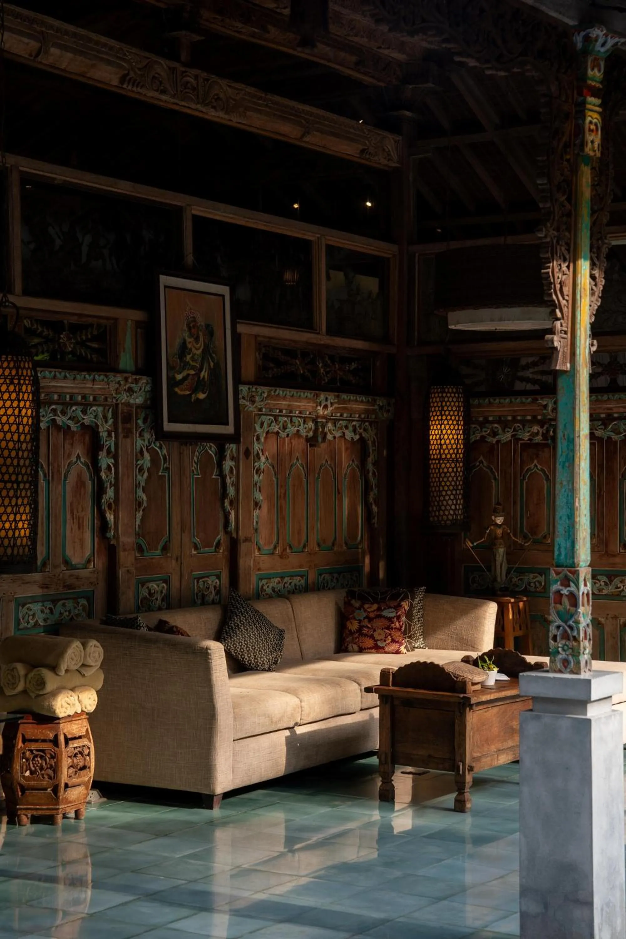 Living room in Aryaswara Villa Ubud