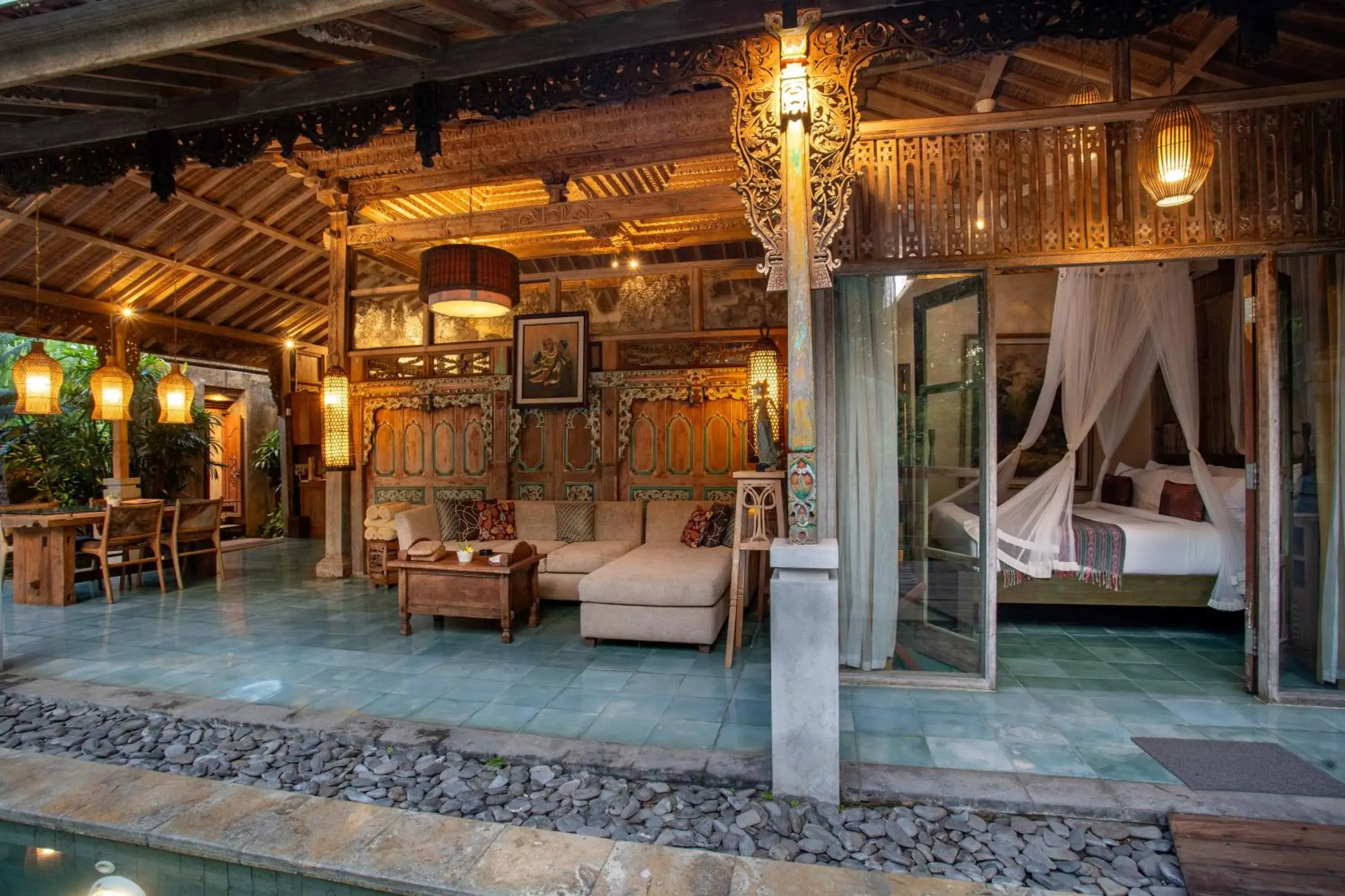 Living room in Aryaswara Villa Ubud Living room in Aryaswara Villa Ubud