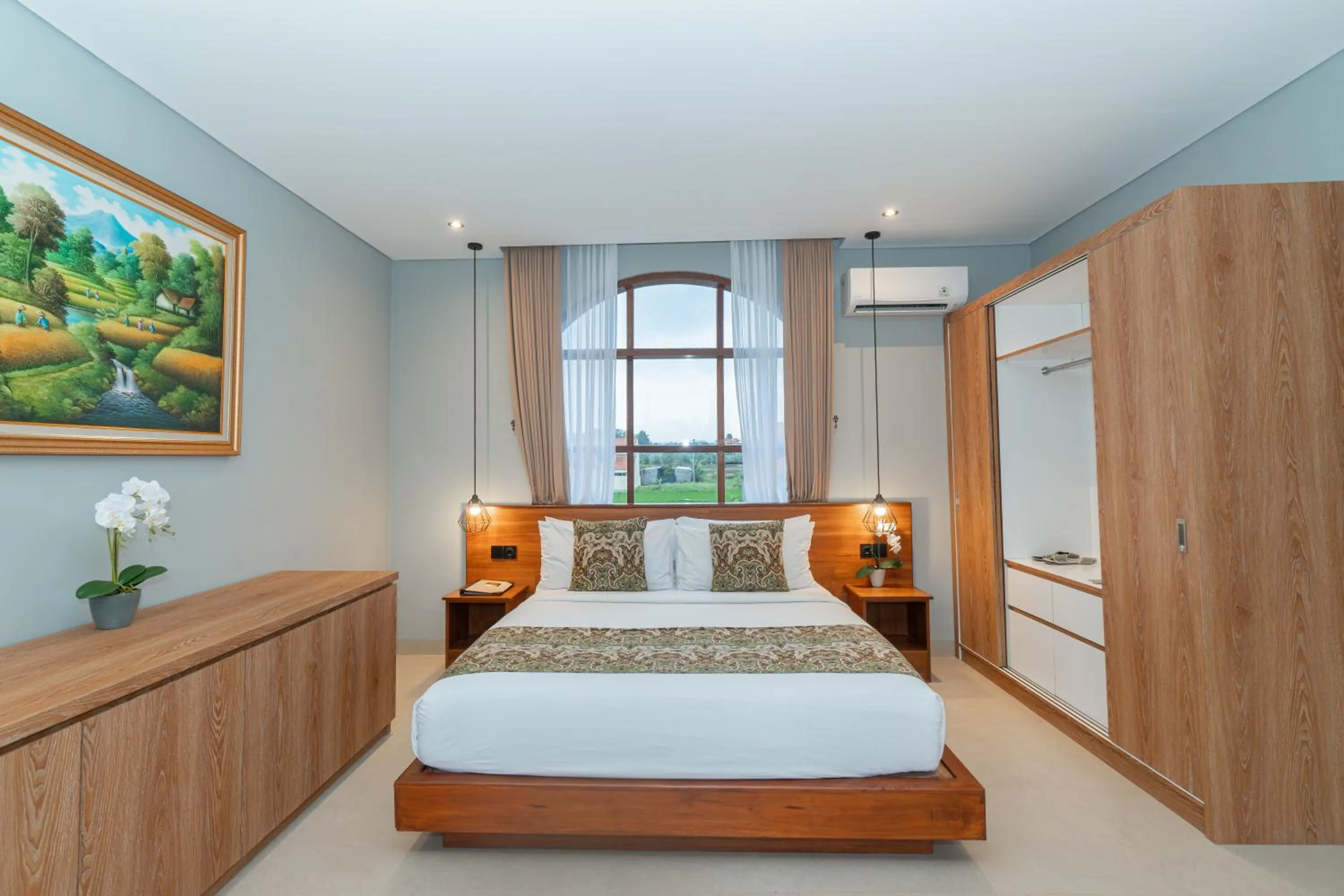 Bed in Aryaswara Villa Ubud