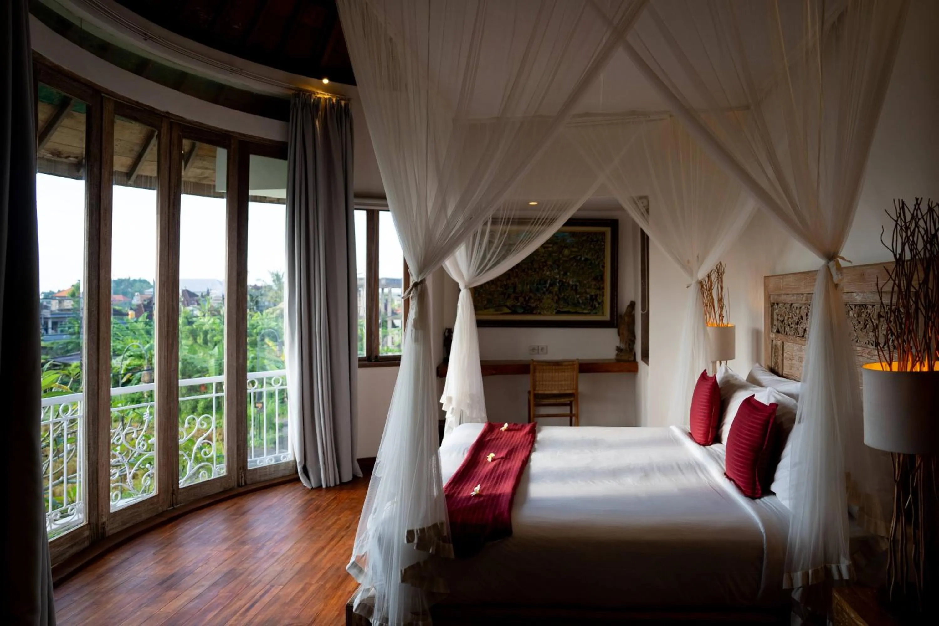 Bed in Aryaswara Villa Ubud