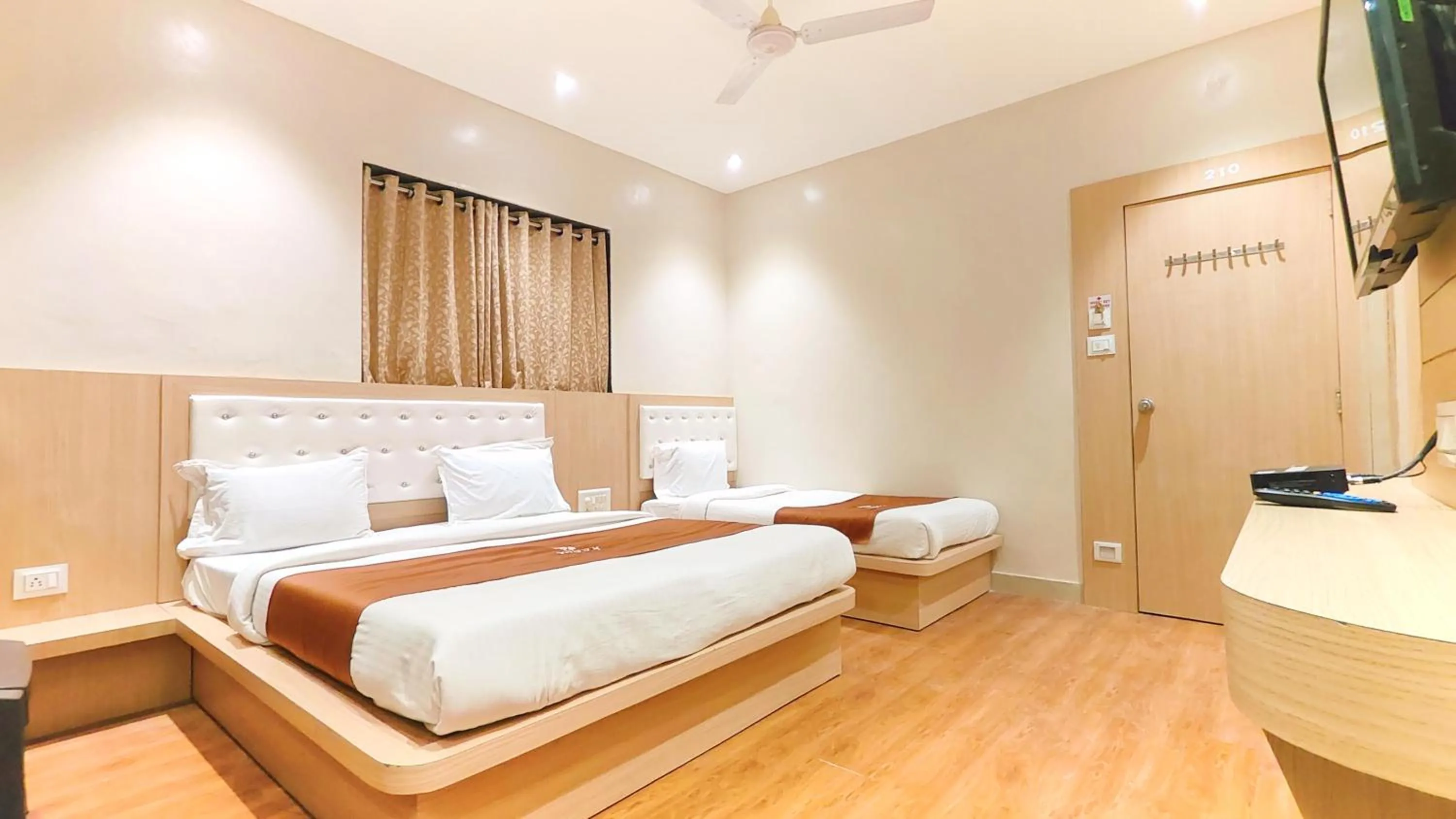 View (from property/room), Bed in Hotel Yog Palace Newly Renovated