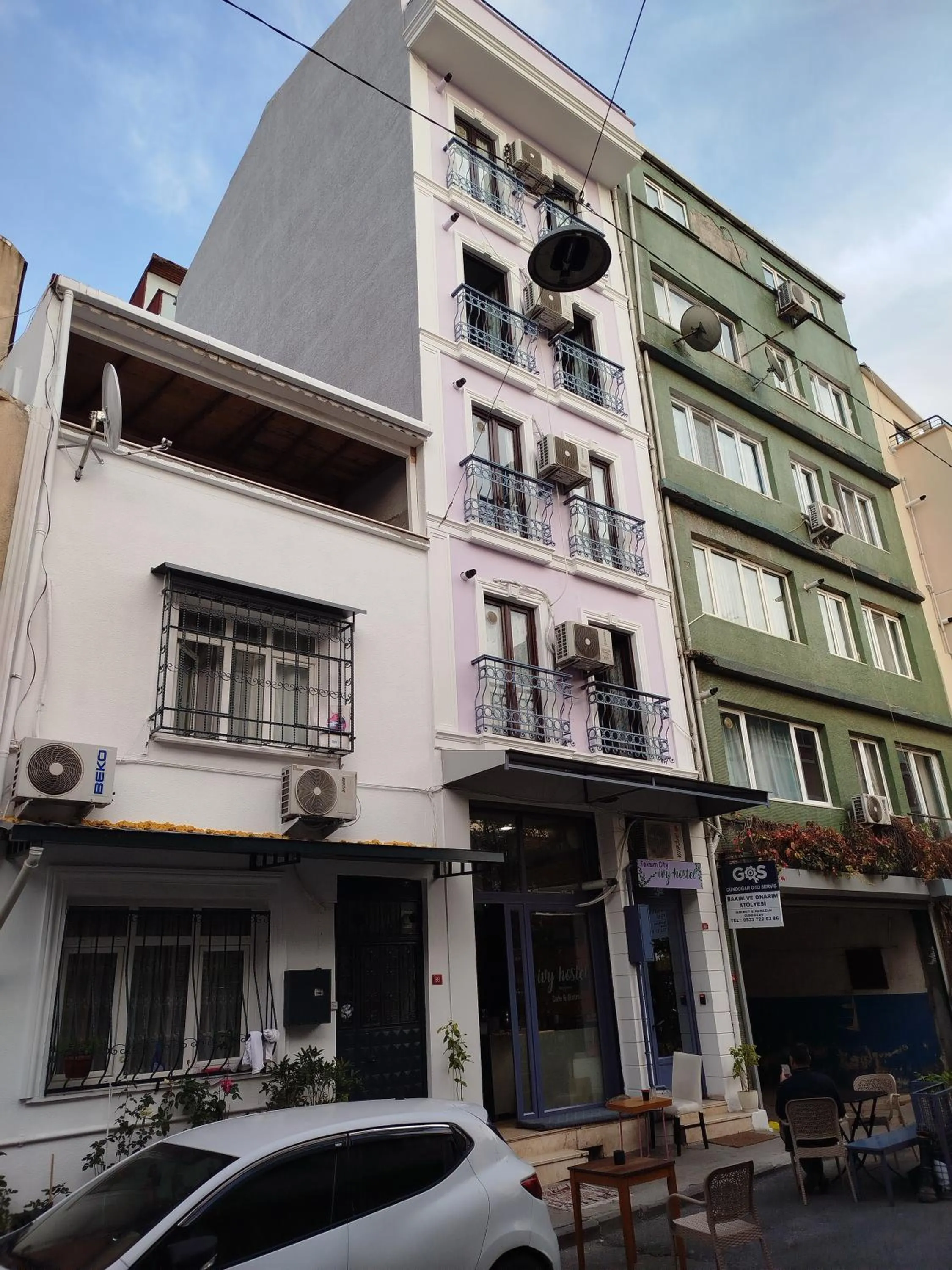 Property building in ivy hostel cafe