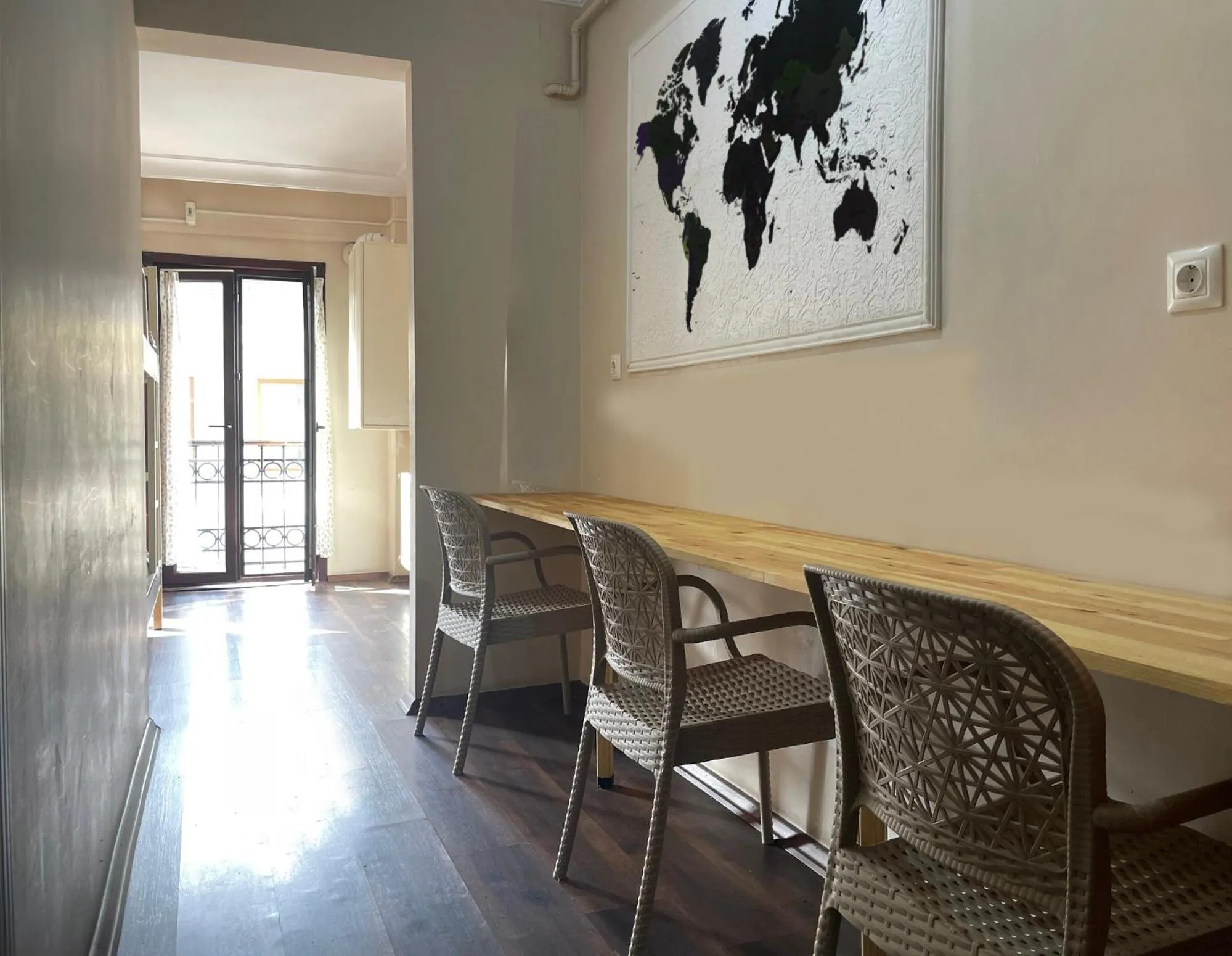 Seating area in Taksim City ivy Hostel