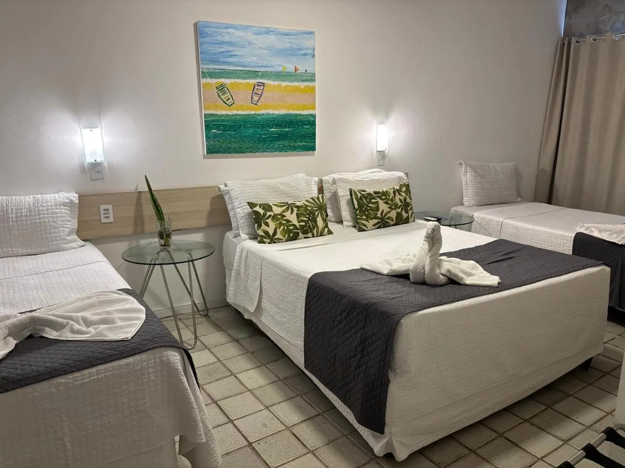 Bed in Pousada Praia Pajuçara