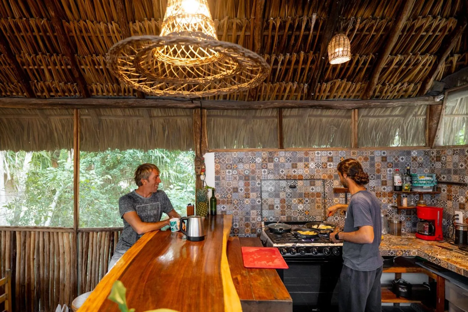 Communal kitchen in Casa Cuyo Hotel
