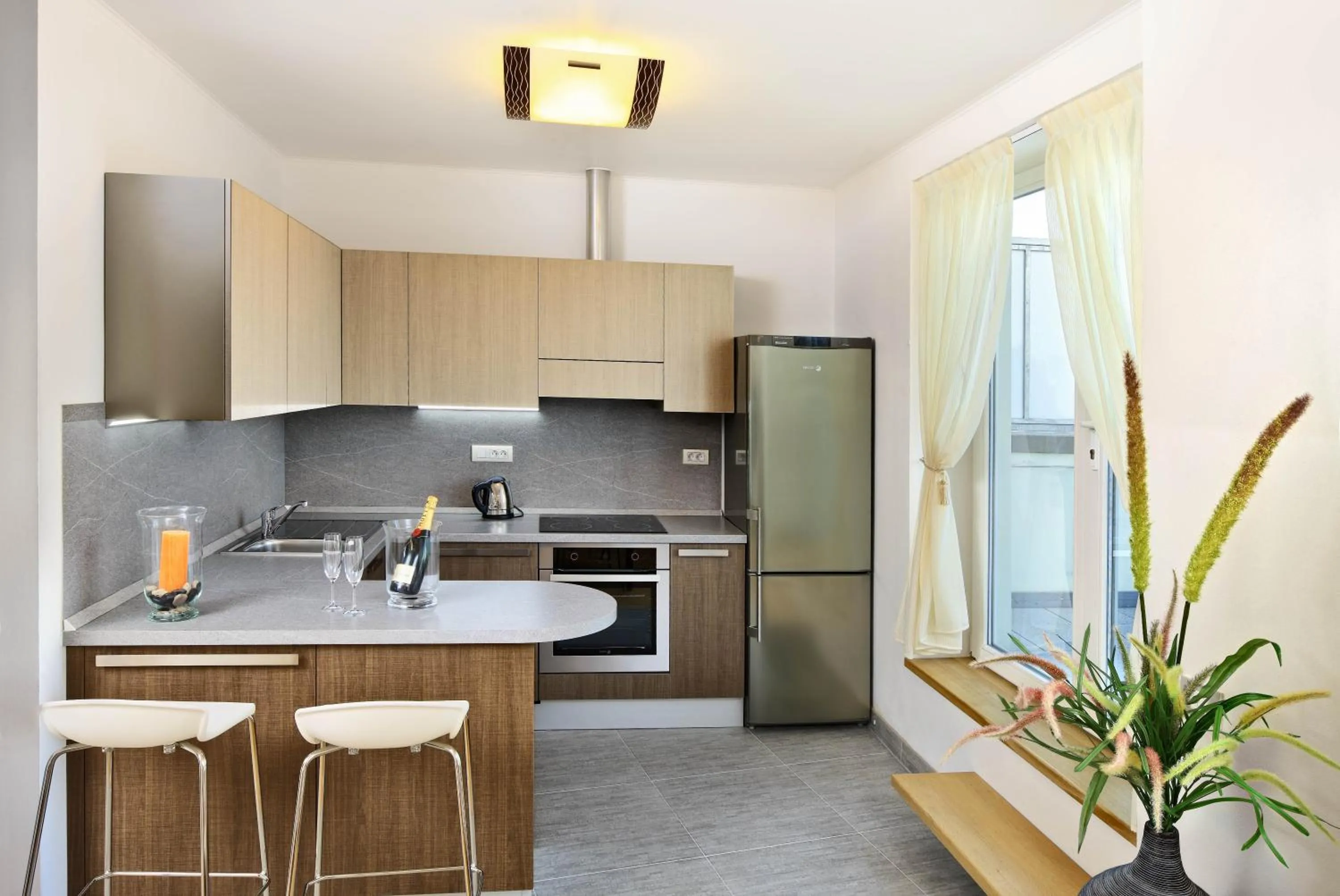 Kitchen or kitchenette in Salvator Superior Apartments