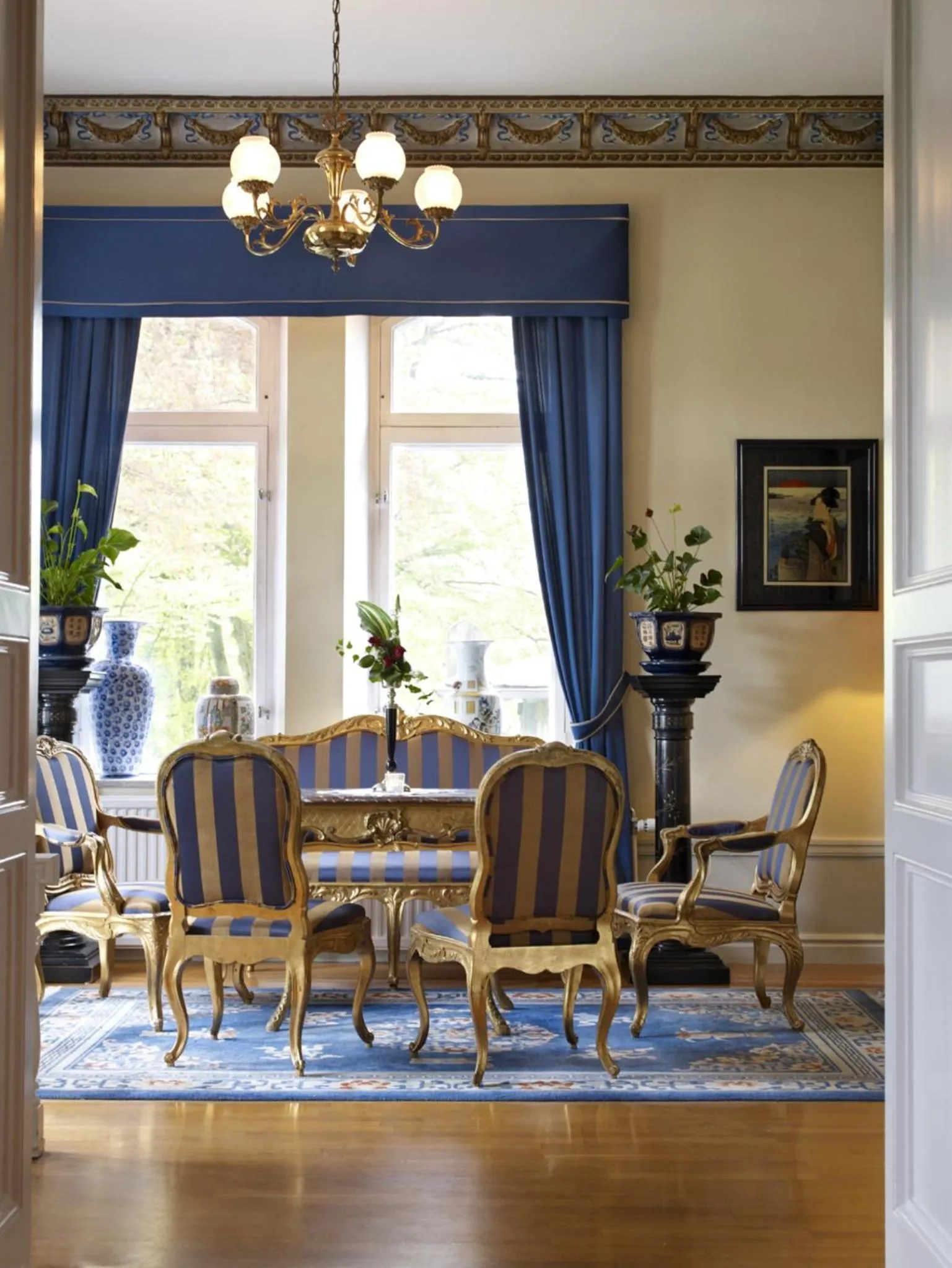 Seating area in Thorskogs Slott
