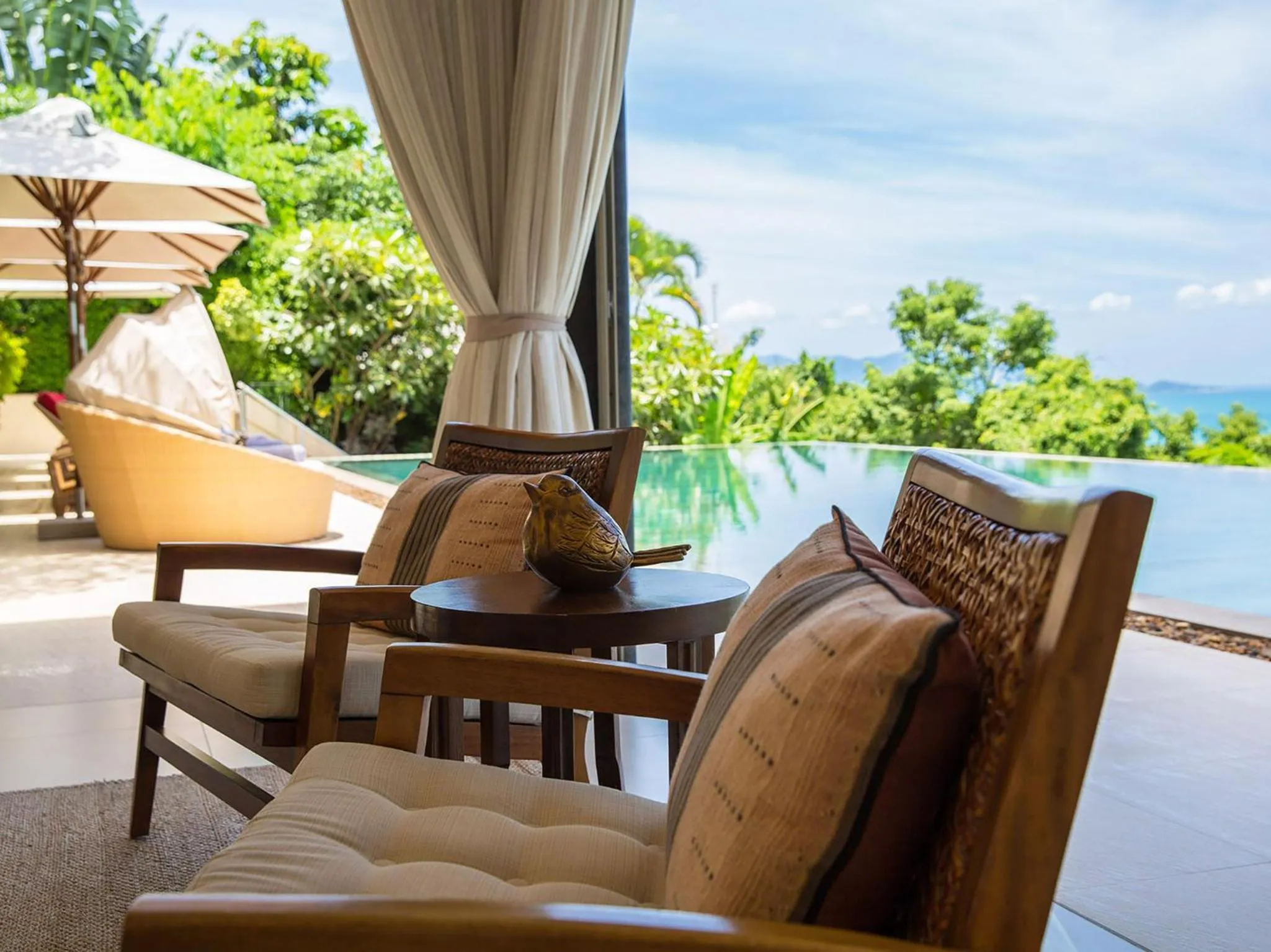 Seating area in Panacea Retreat