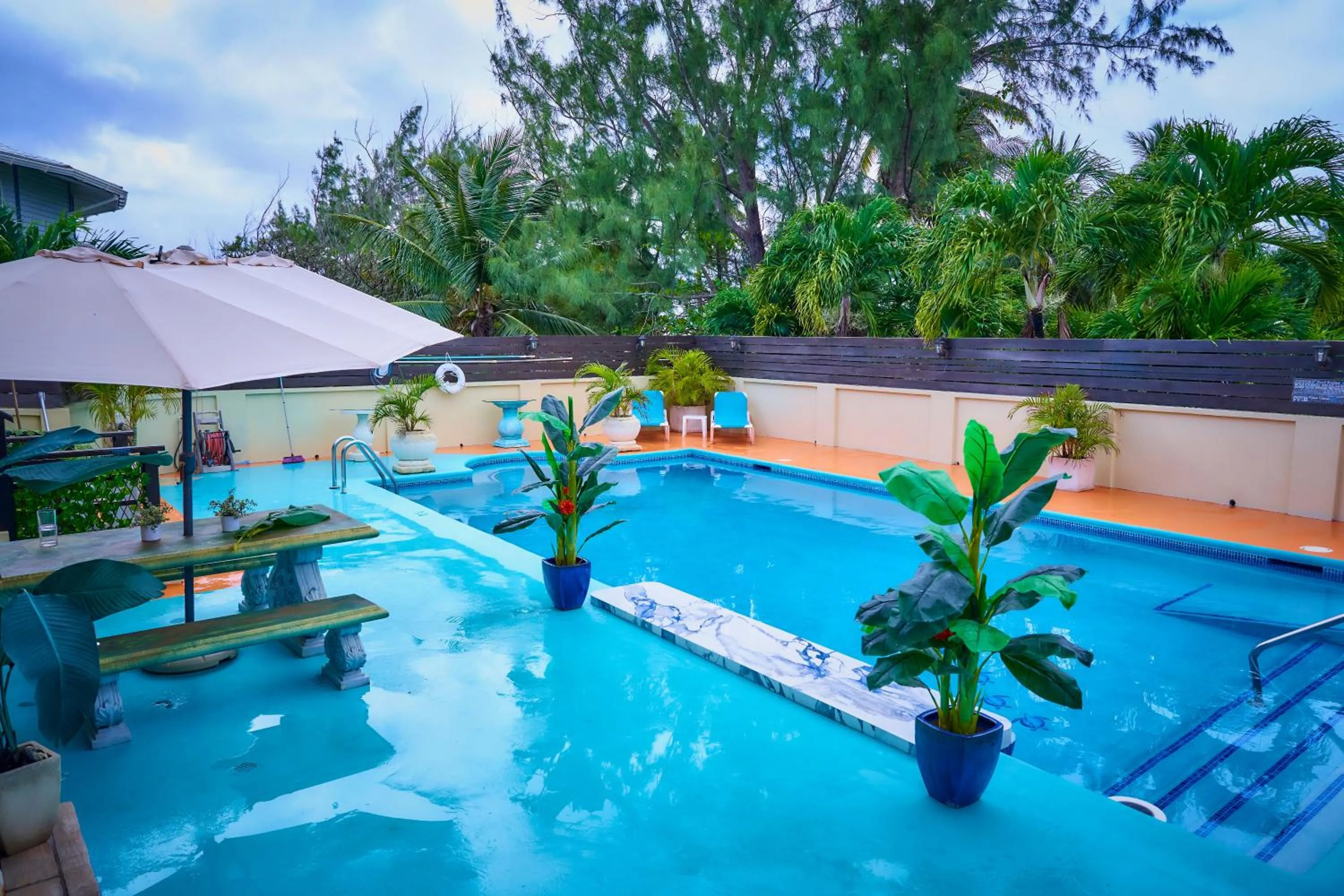 Pool view in Hidden Gem Barbados