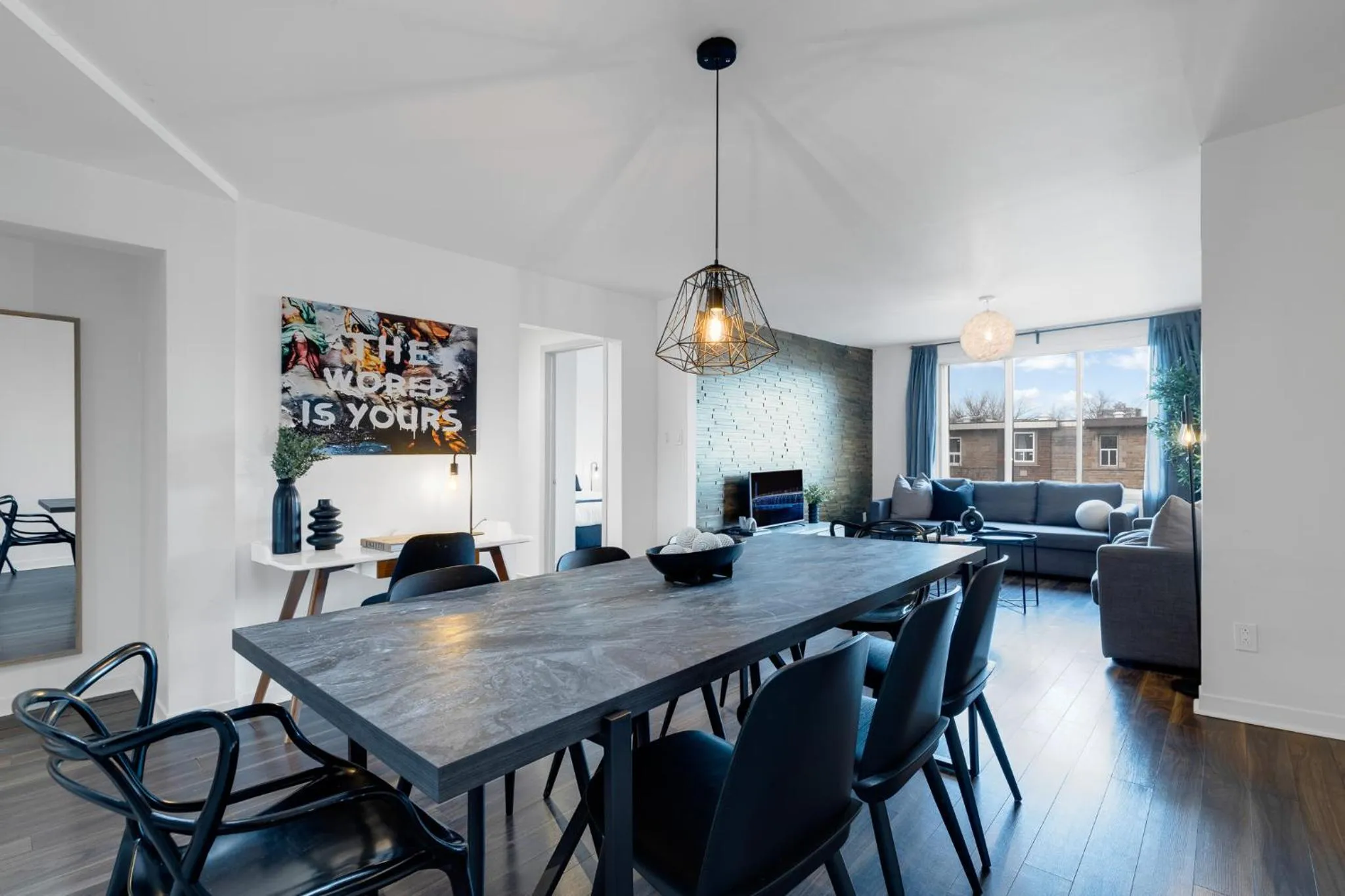 Living room in LiV MTL Soho