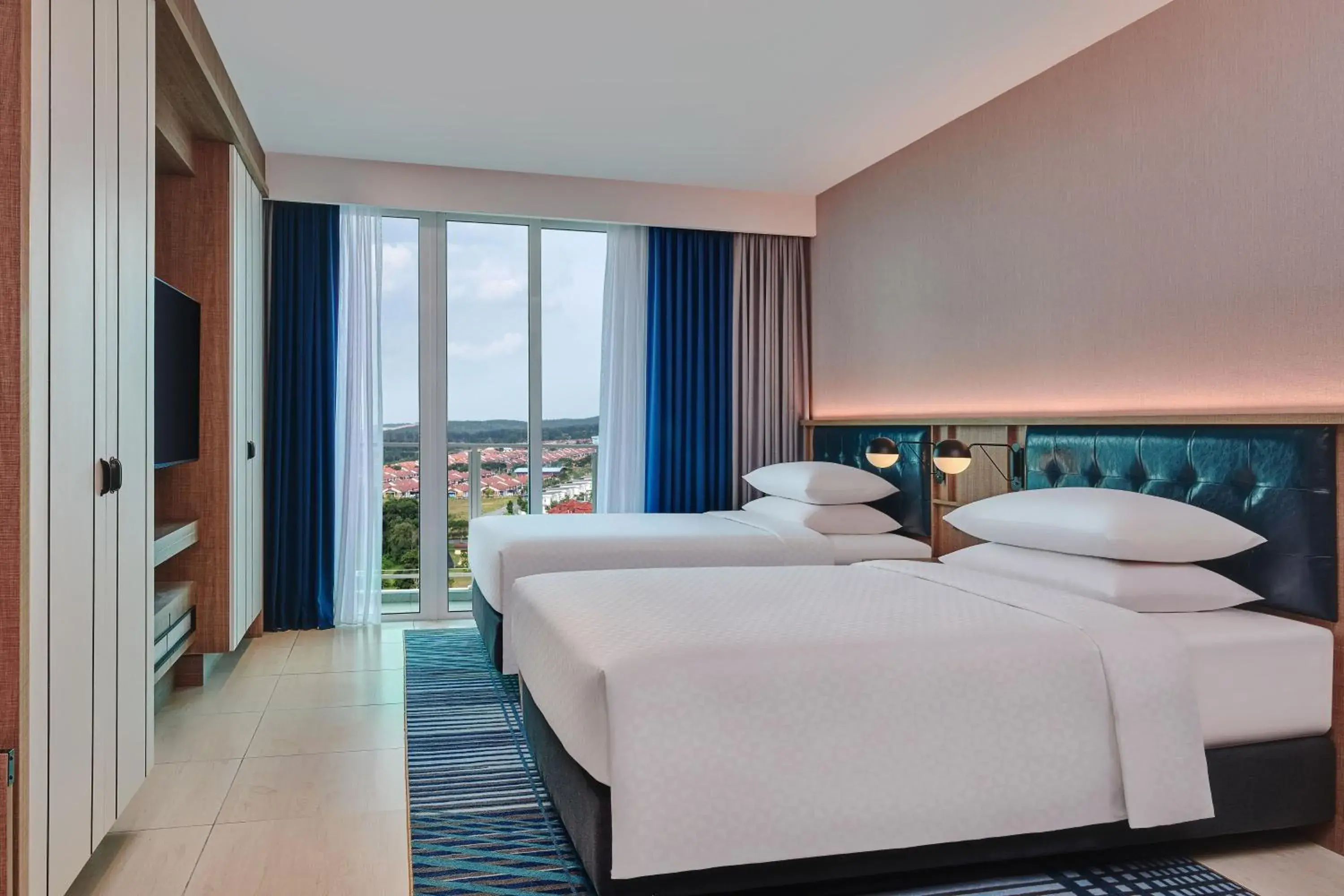 Deluxe Double Room with Two Double Beds and Balcony in Four Points by Sheraton Desaru Deluxe Double Room with Two Double Beds and Balcony in Four Points by Sheraton Desaru