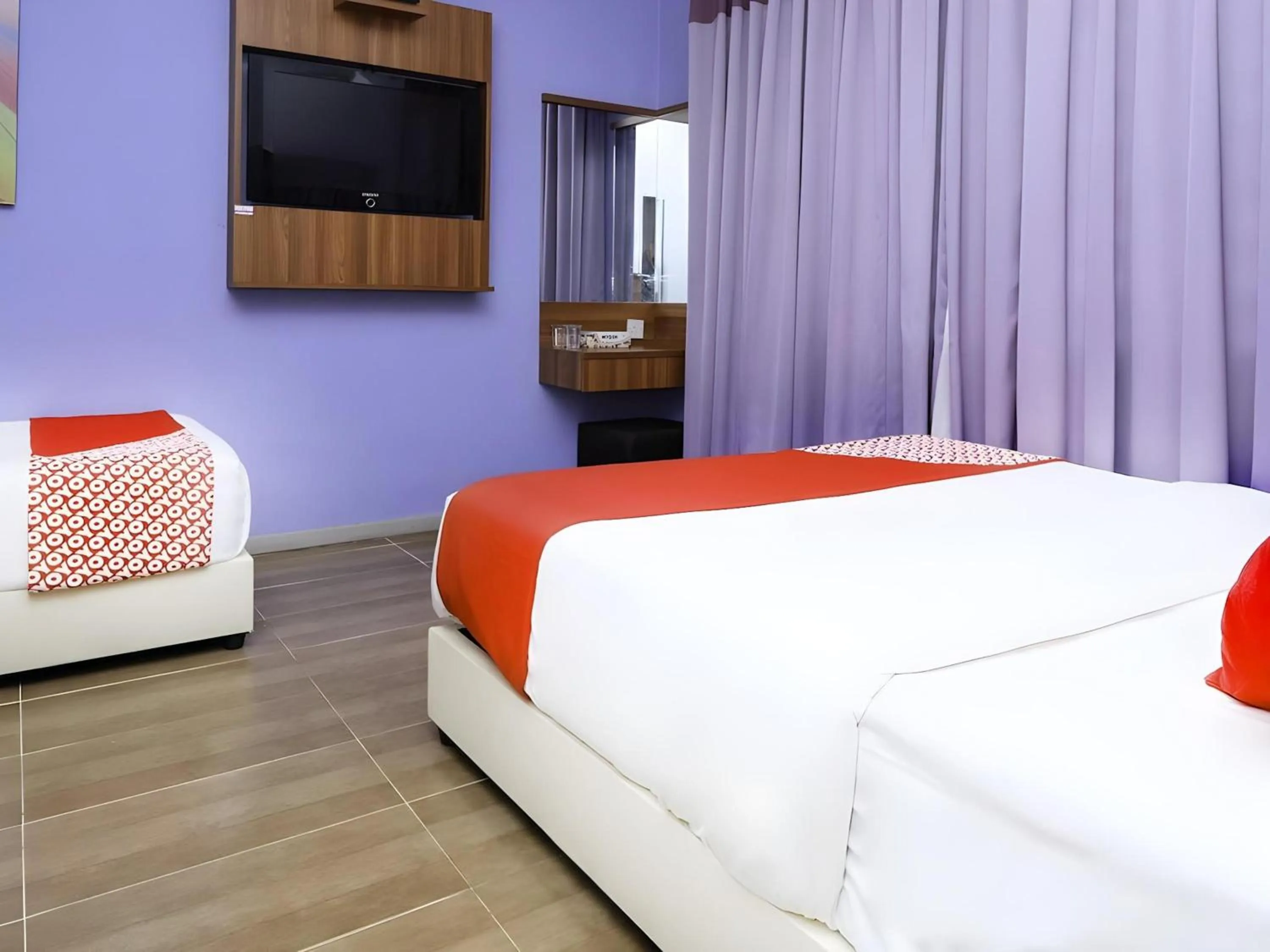 Photo of the whole room, Bed in Hotel O Fajar Baru Boutique Hotel