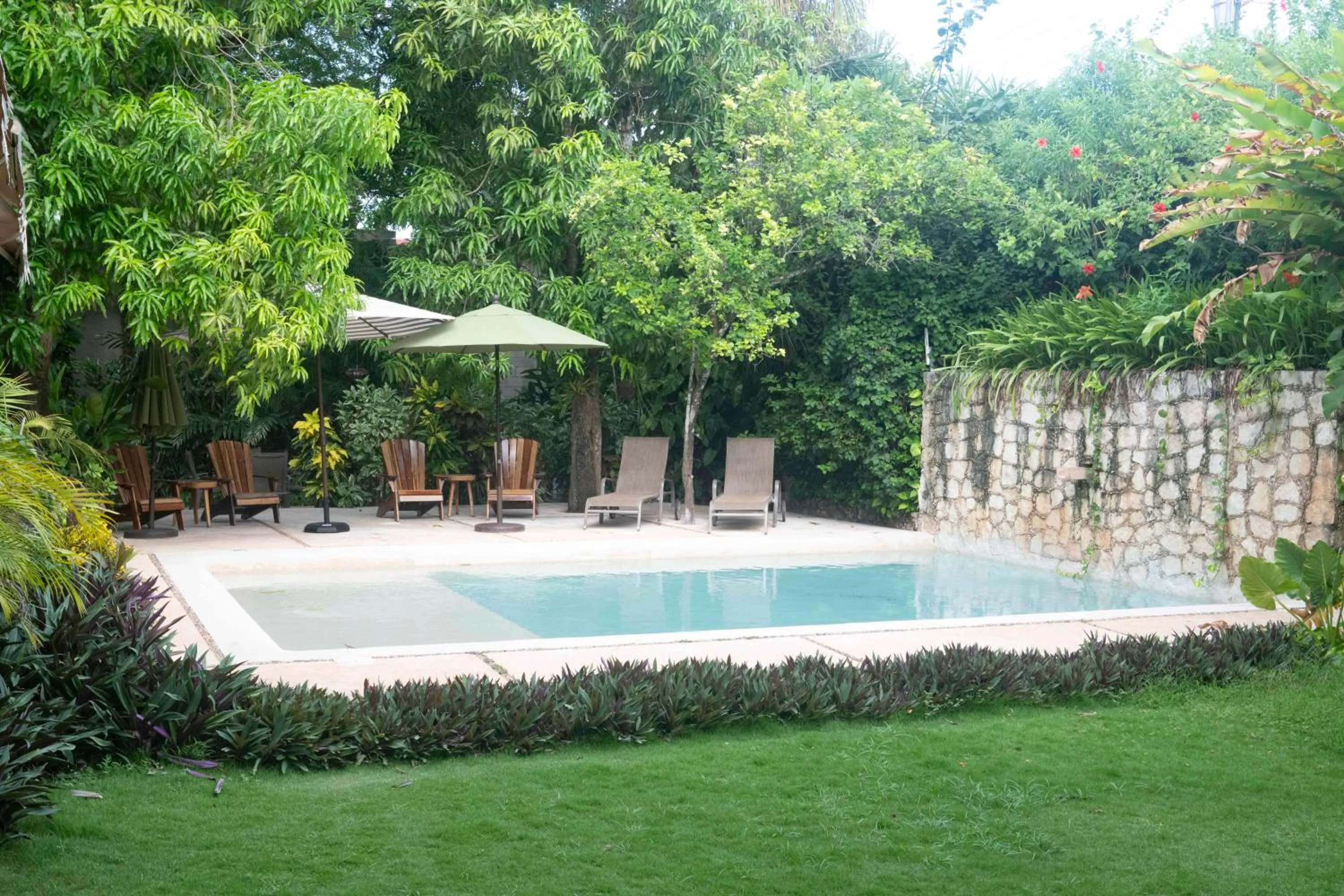 Pool view in Hotel Posada San Juan