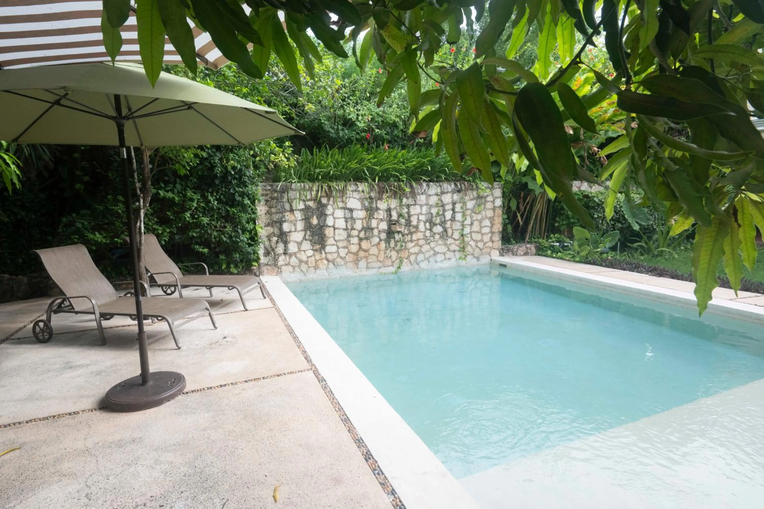 Pool view in Hotel Posada San Juan