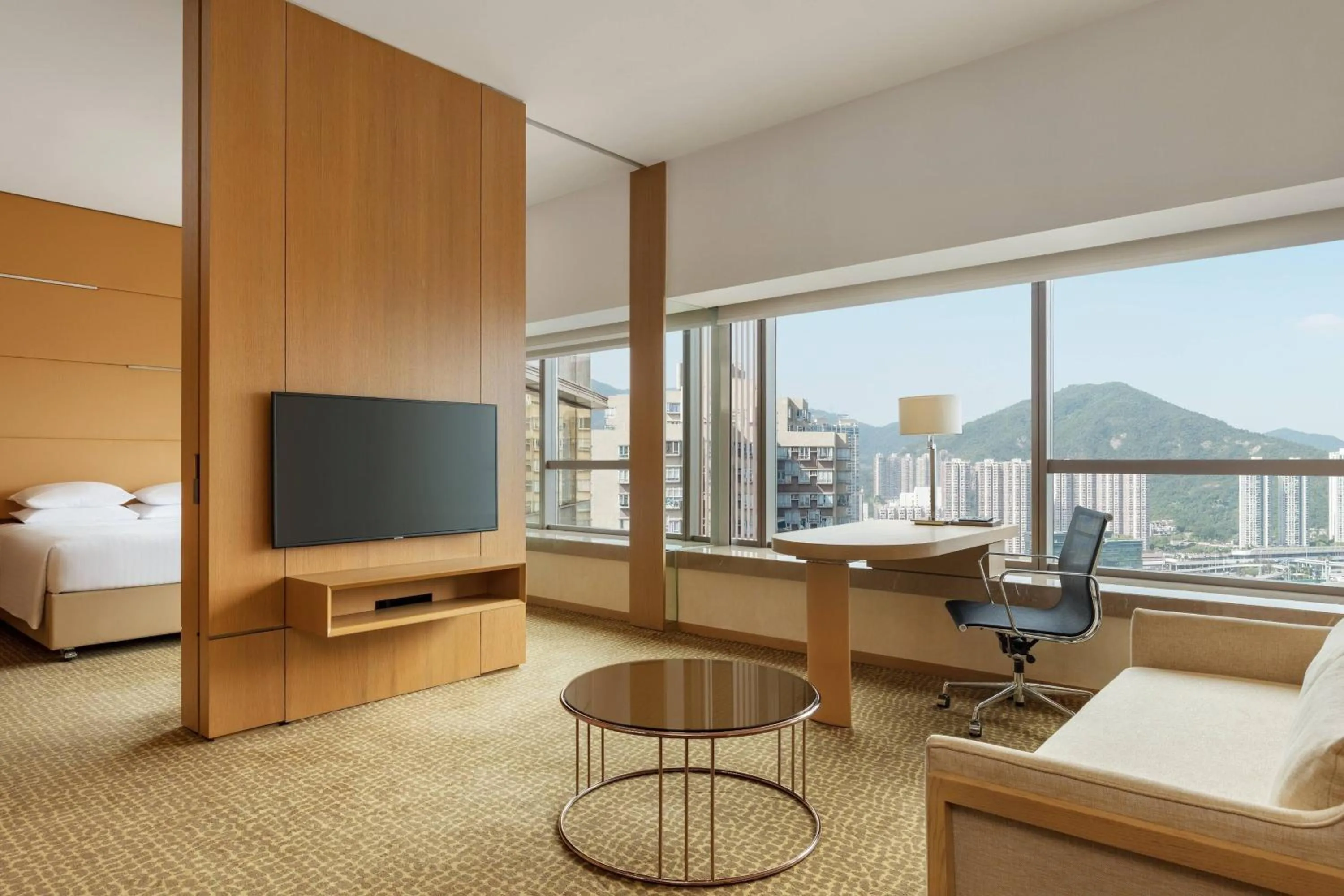 Living room, Bed in Courtyard by Marriott Hong Kong Sha Tin