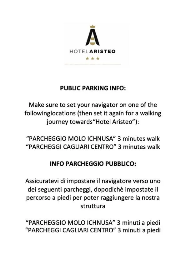 Text overlay in Hotel Aristeo