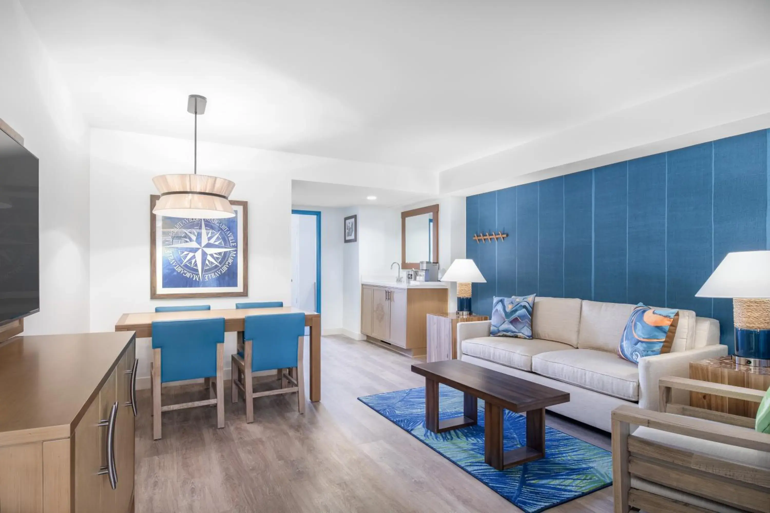 Living room in Margaritaville Resort Lake Tahoe Living room in Margaritaville Resort Lake Tahoe