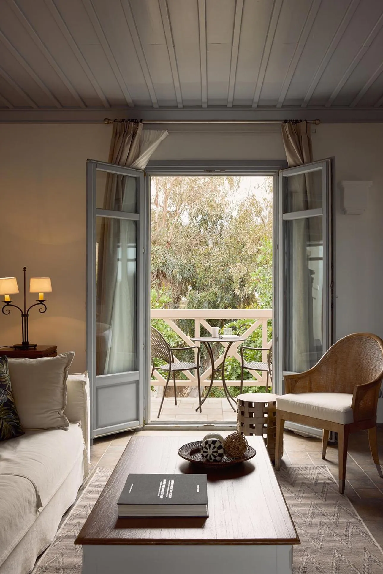 Living room in Porto Kea Suites by Sandglass