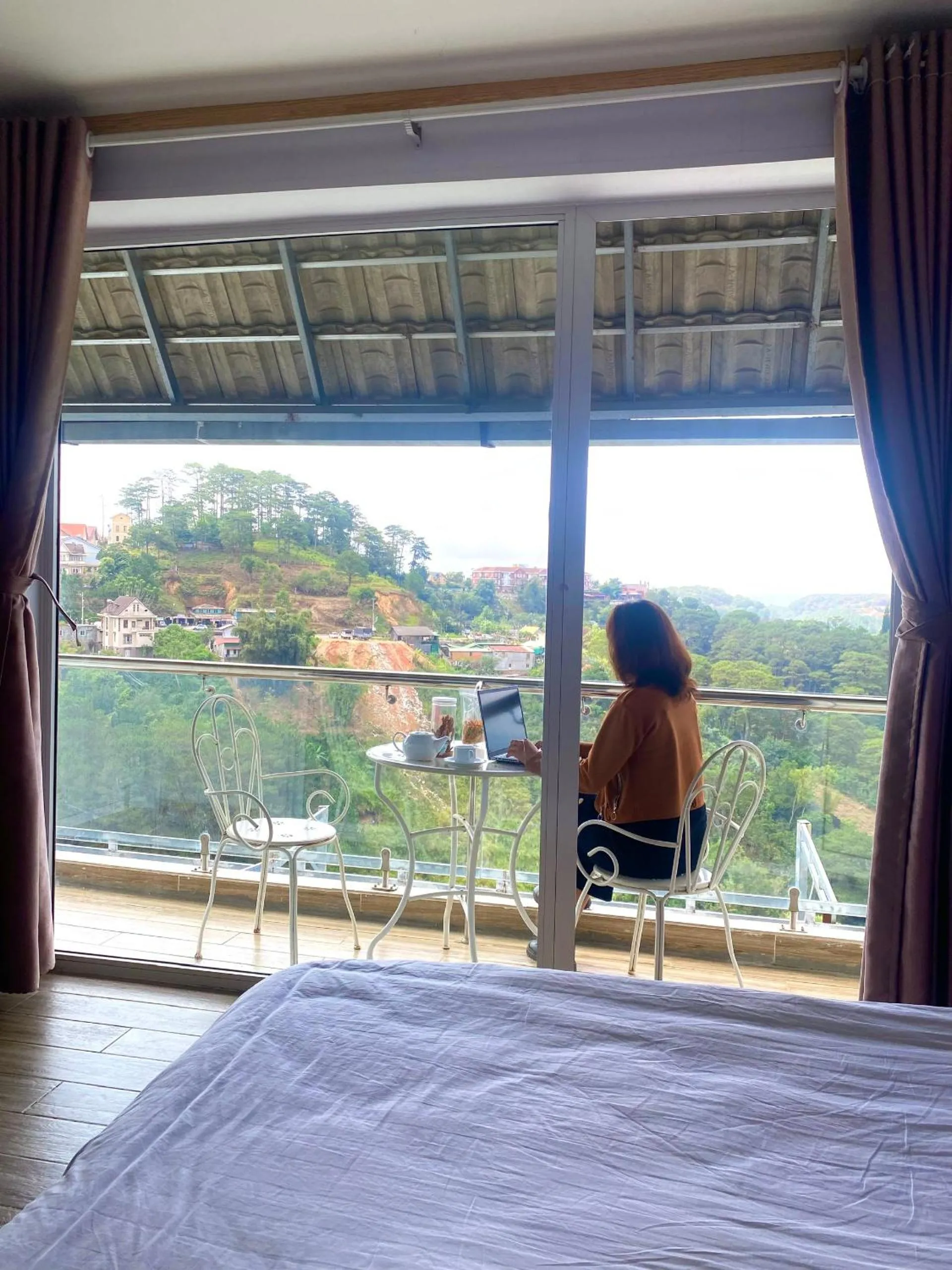 Balcony/Terrace in Lacami Dalat Hotel