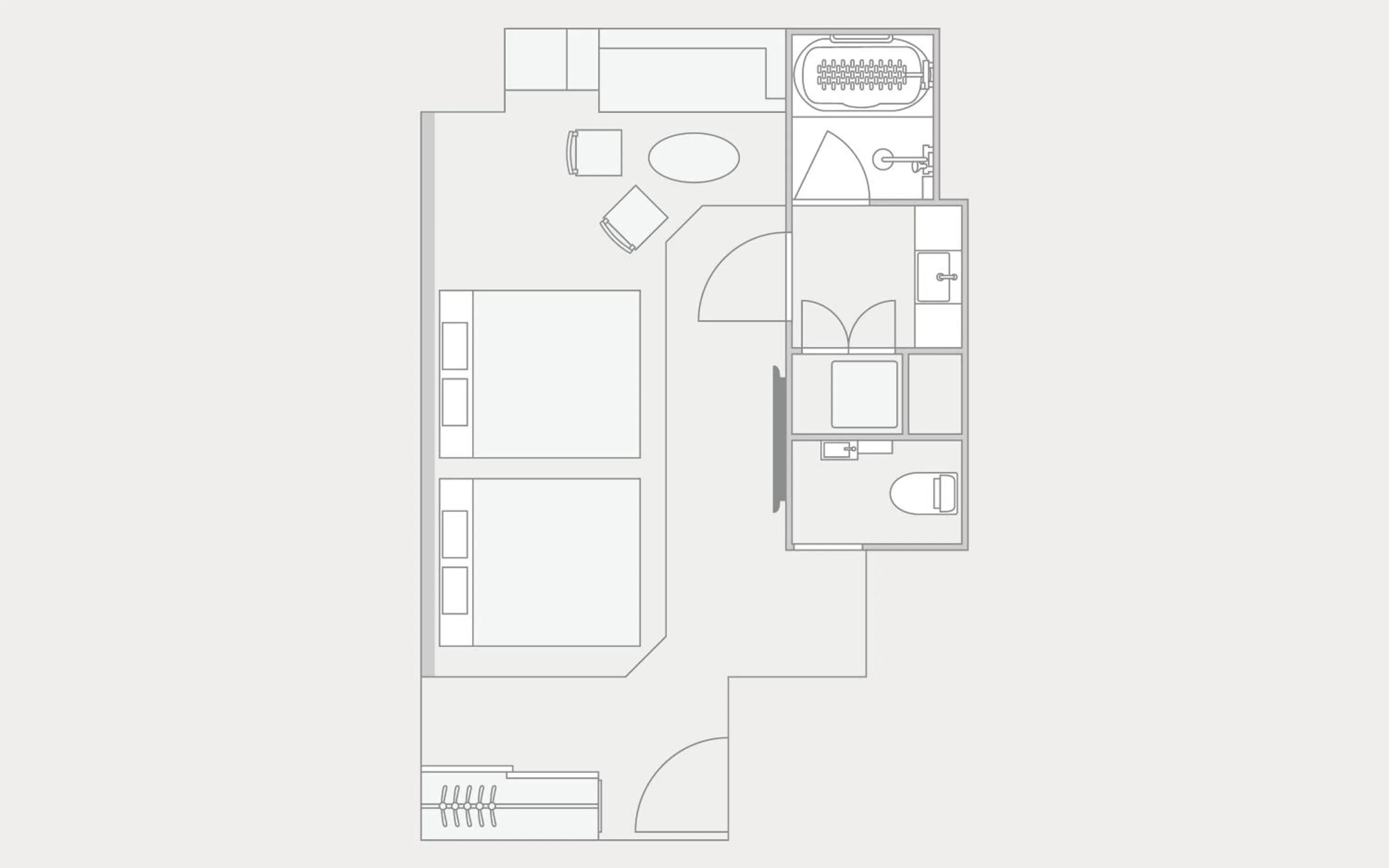 Floor plan in karaksa hotel grande Shin-Osaka Tower