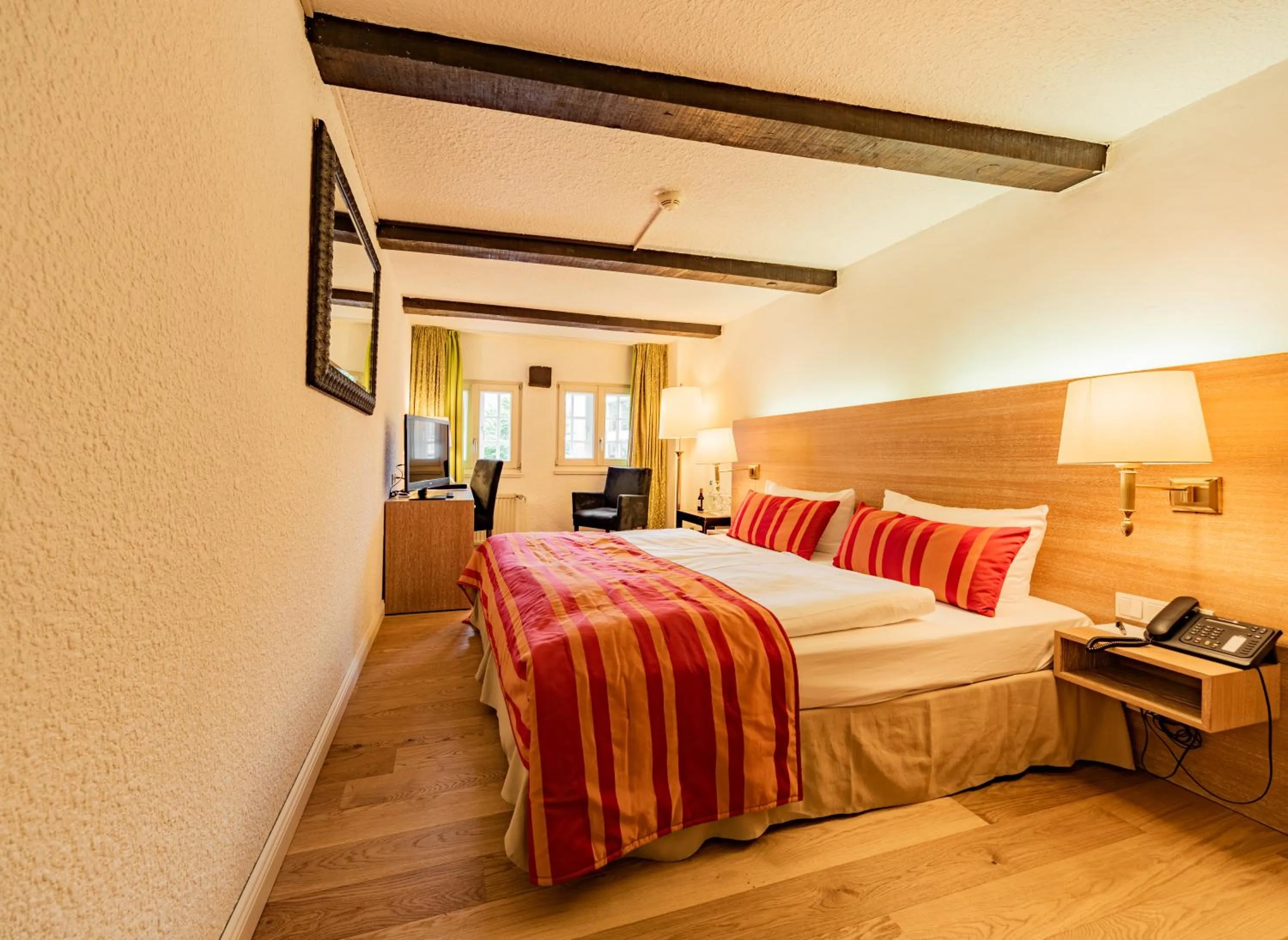 Photo of the whole room, Bed in Romantik Hotel Walhalla