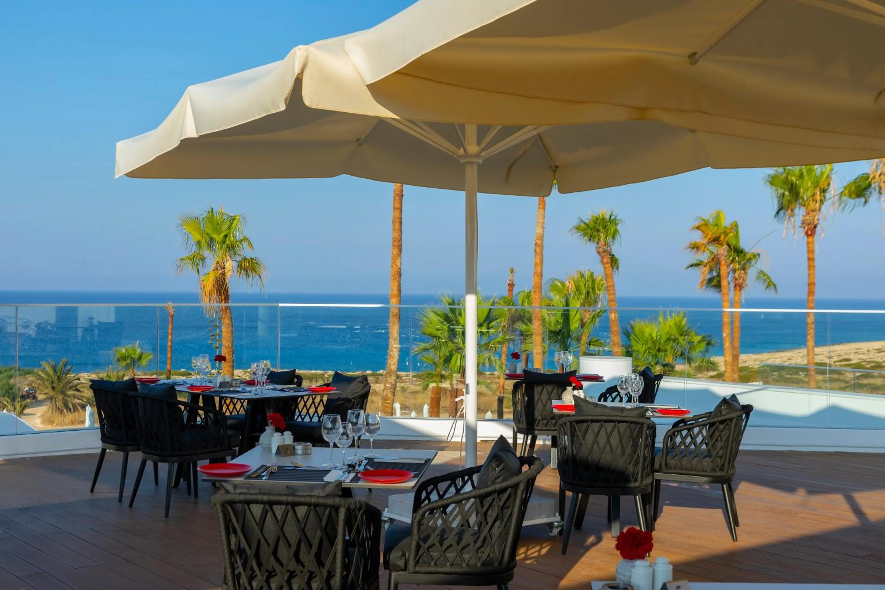 Patio in Leonardo Crystal Cove Hotel & Spa – Adults only