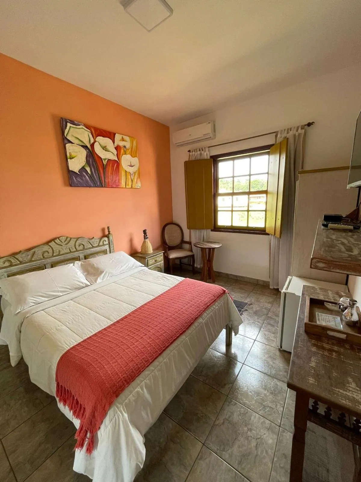 air conditioner, Bed in Pousada Neuza Barbosa