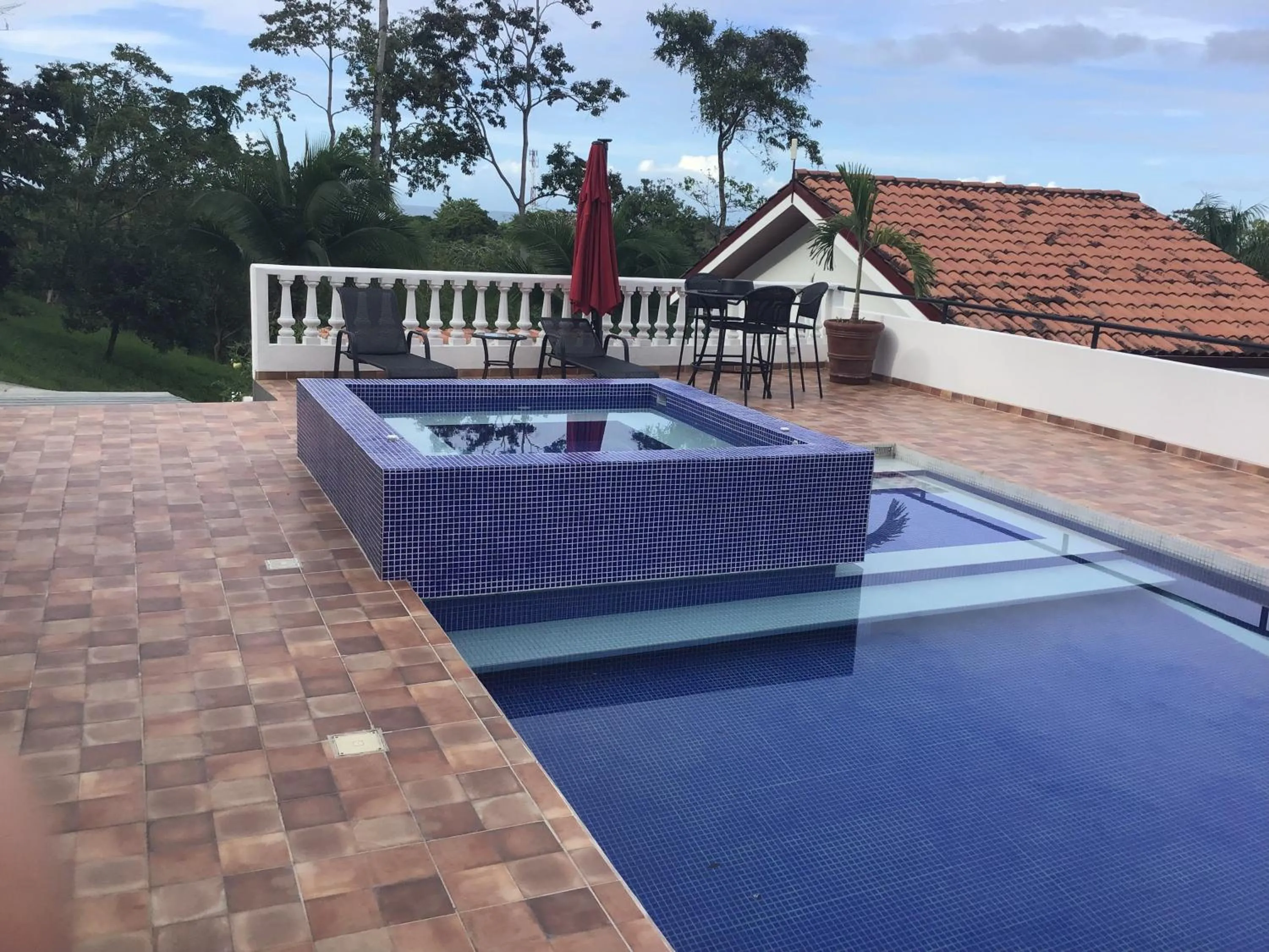 Pool view in Hotel Los Cielos Del Caribe