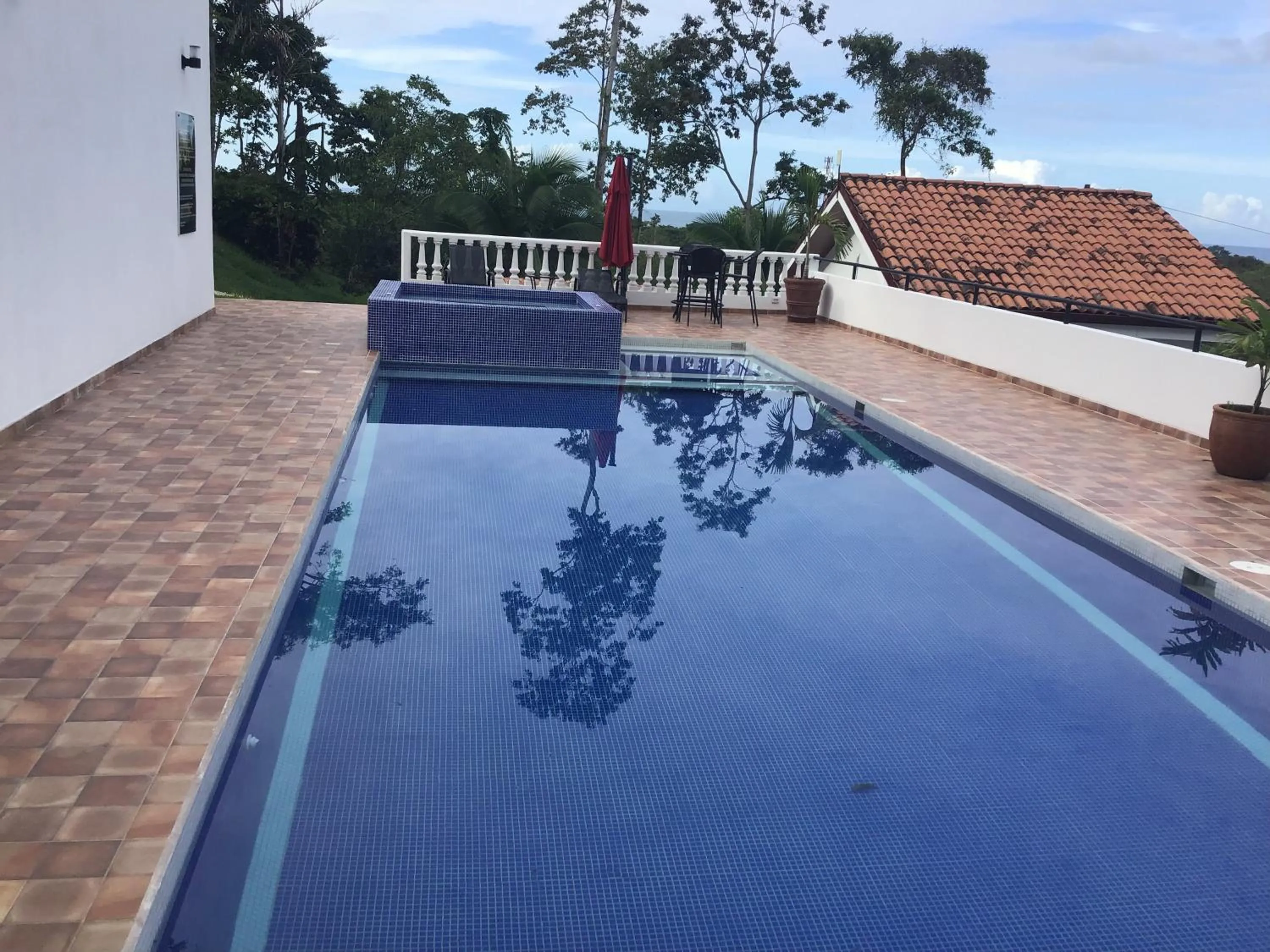 Pool view in Hotel Los Cielos Del Caribe