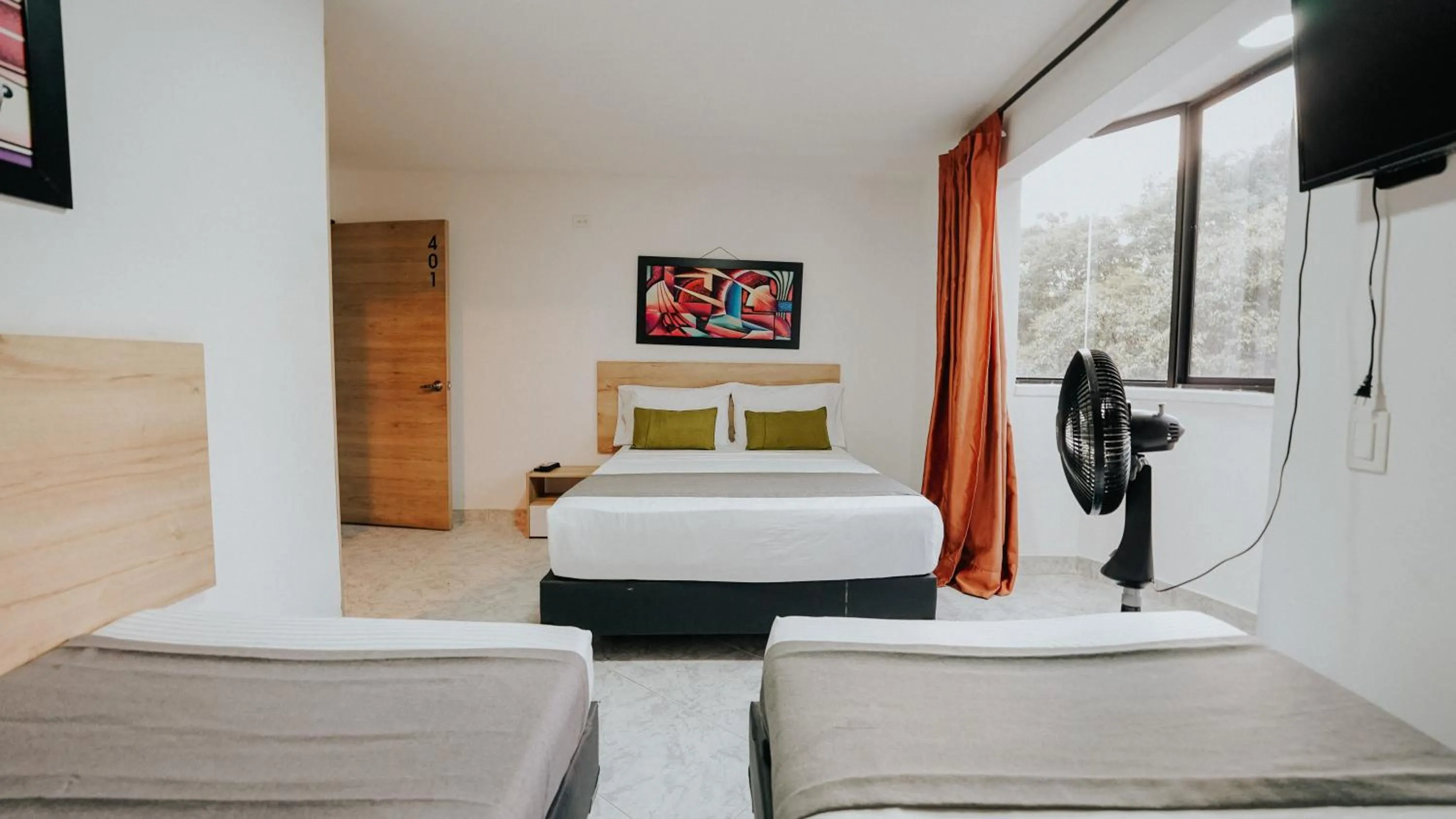 Bed in Hotel Balcones del Estadio