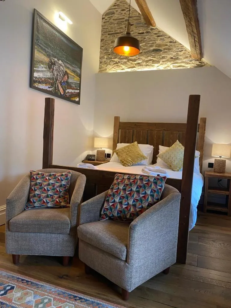 Bed in Tynycornel Hotel