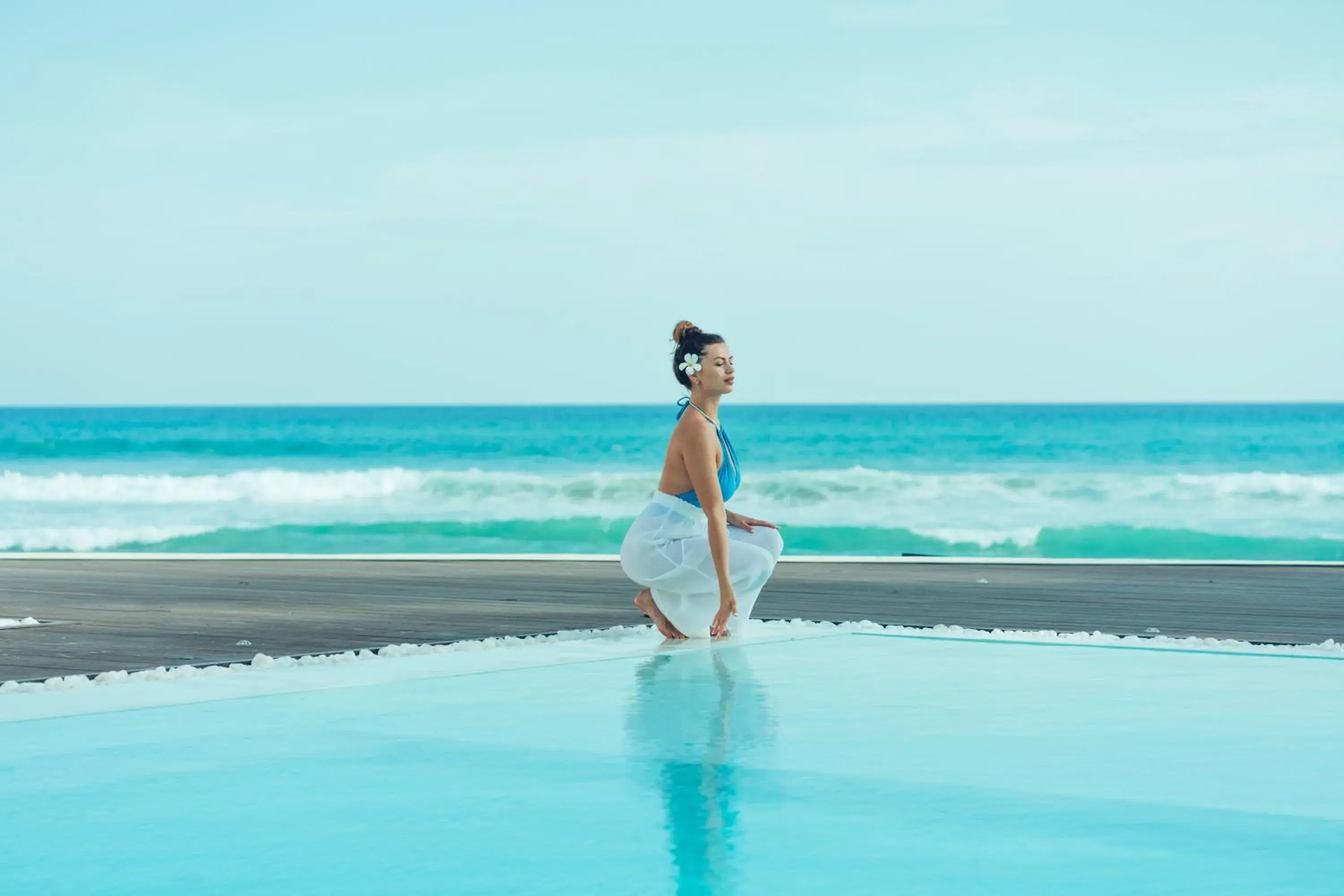 Pool view in Mosvold Villa Pool view in Mosvold Villa