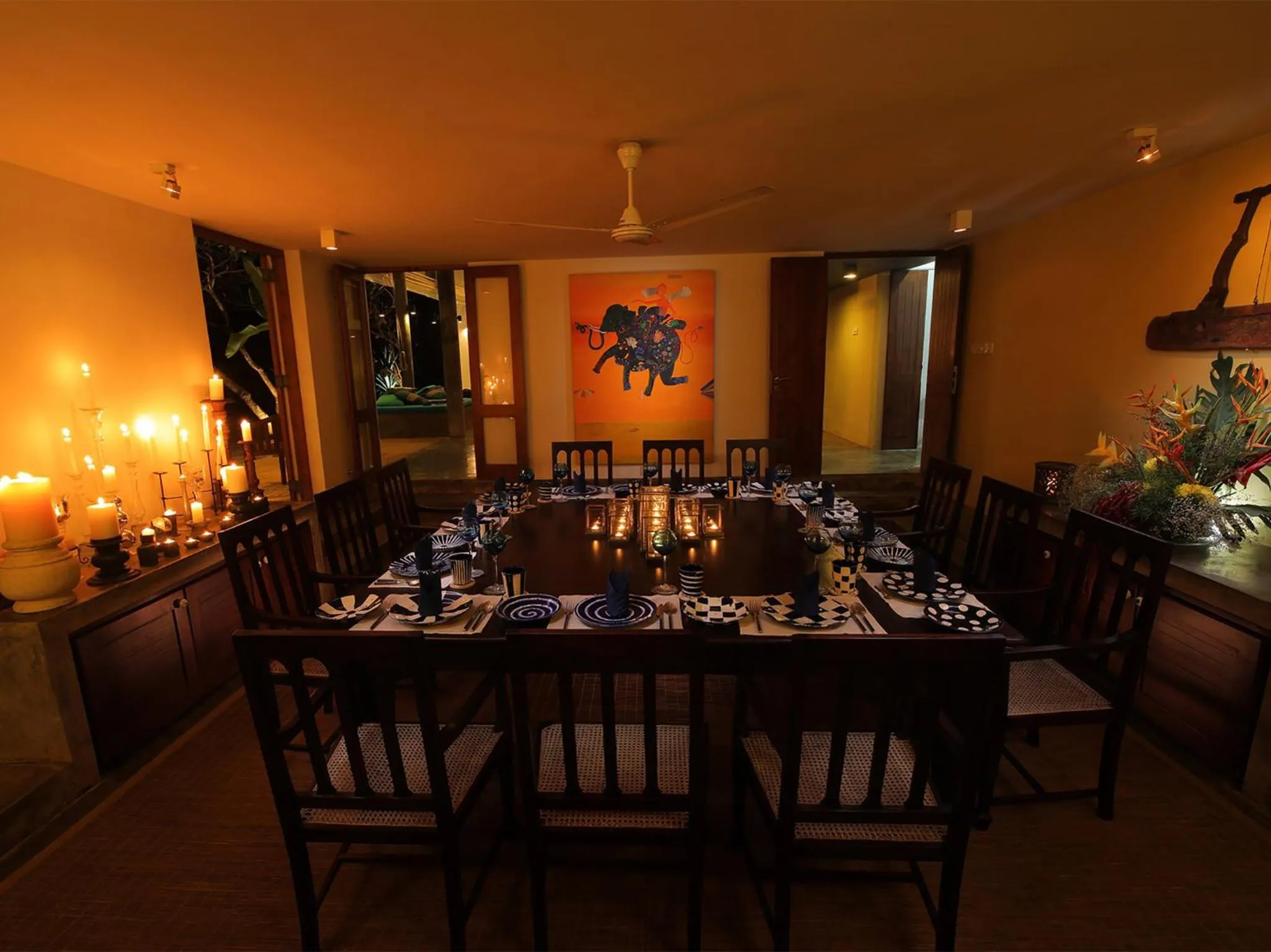 Dining area in Saffron & Blue