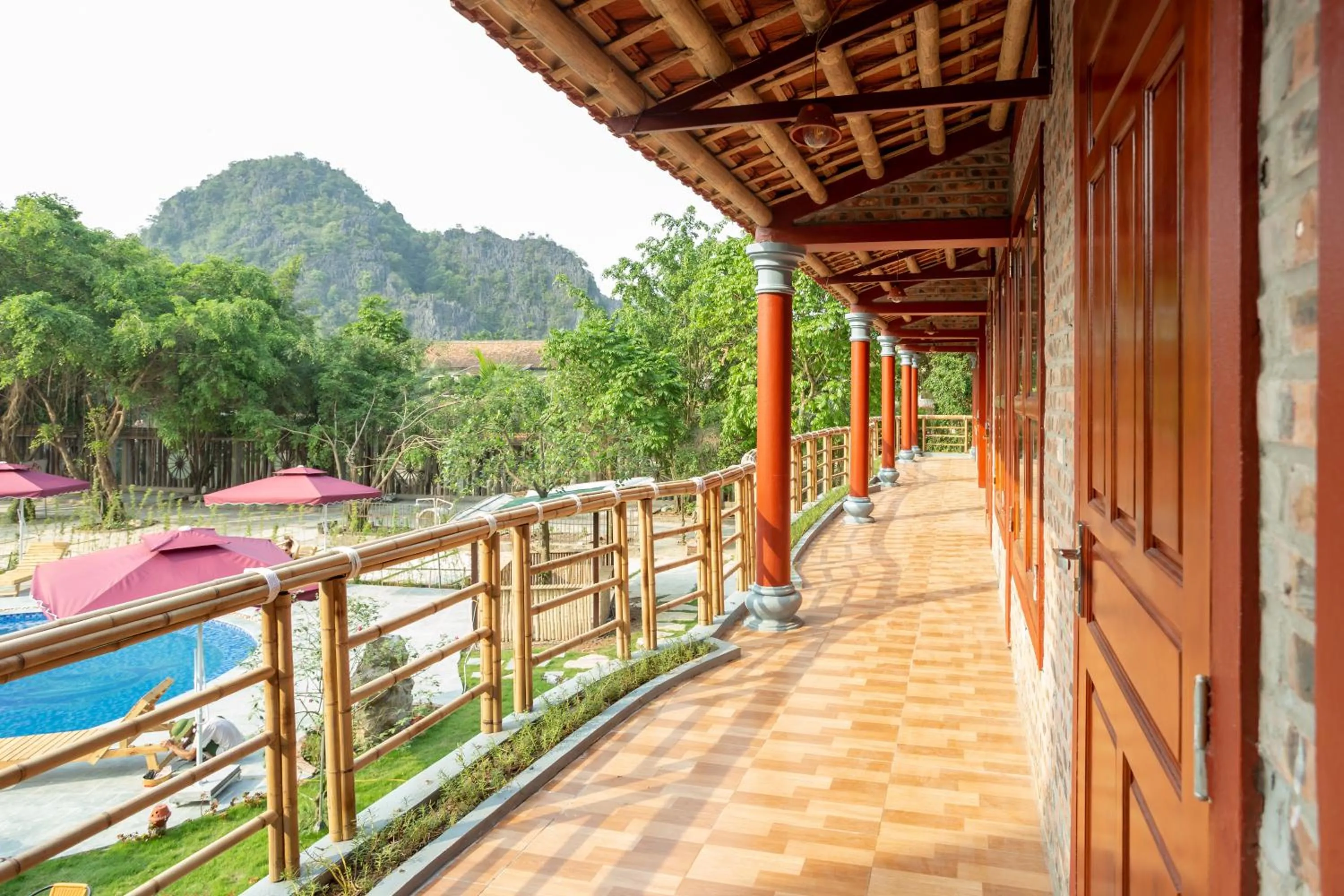 Balcony/Terrace in Tam Coc Lavender Homestay -Authentic Ninh Binh Experiences