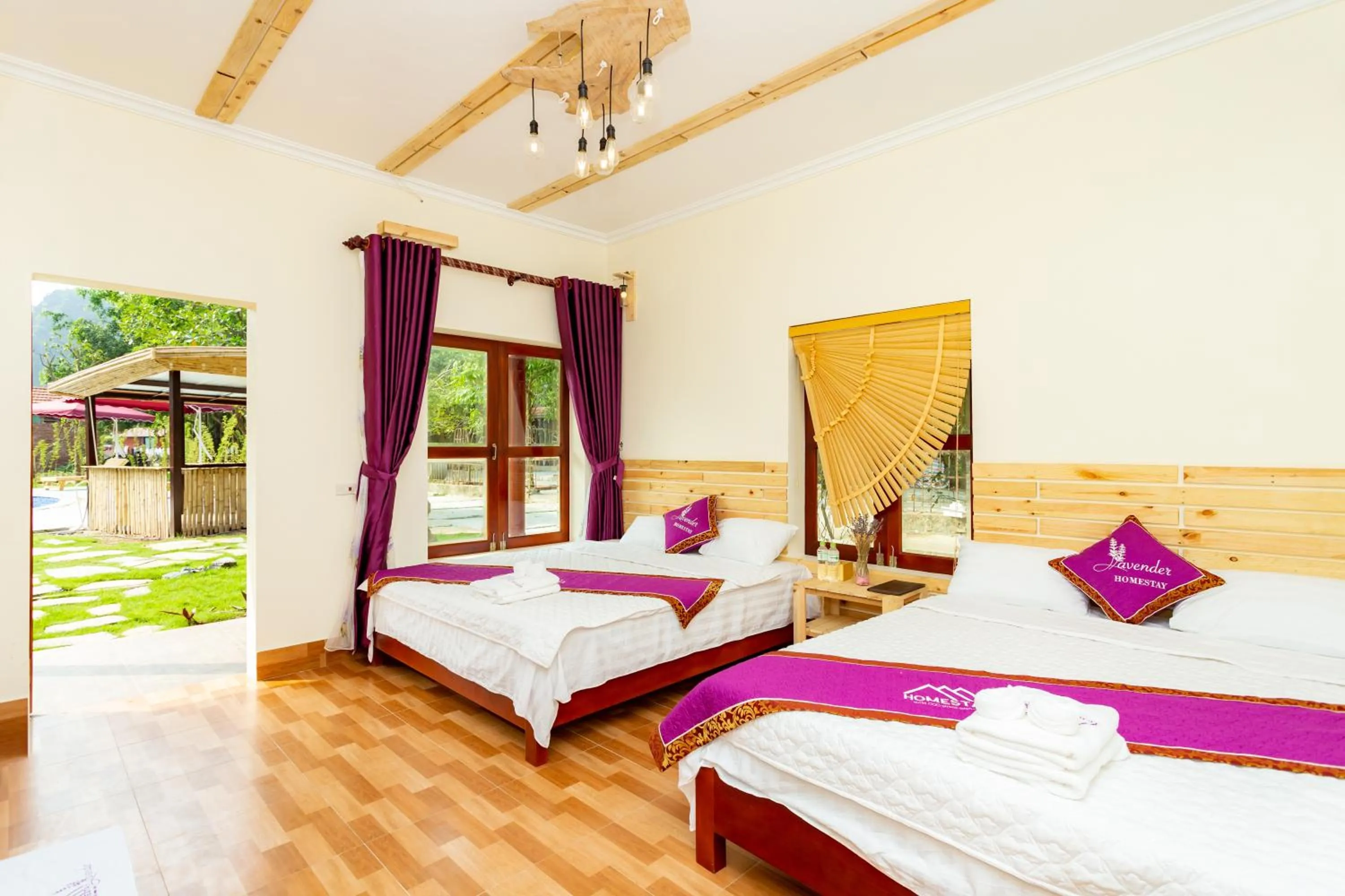 Bed in Tam Coc Lavender Homestay -Authentic Ninh Binh Experiences