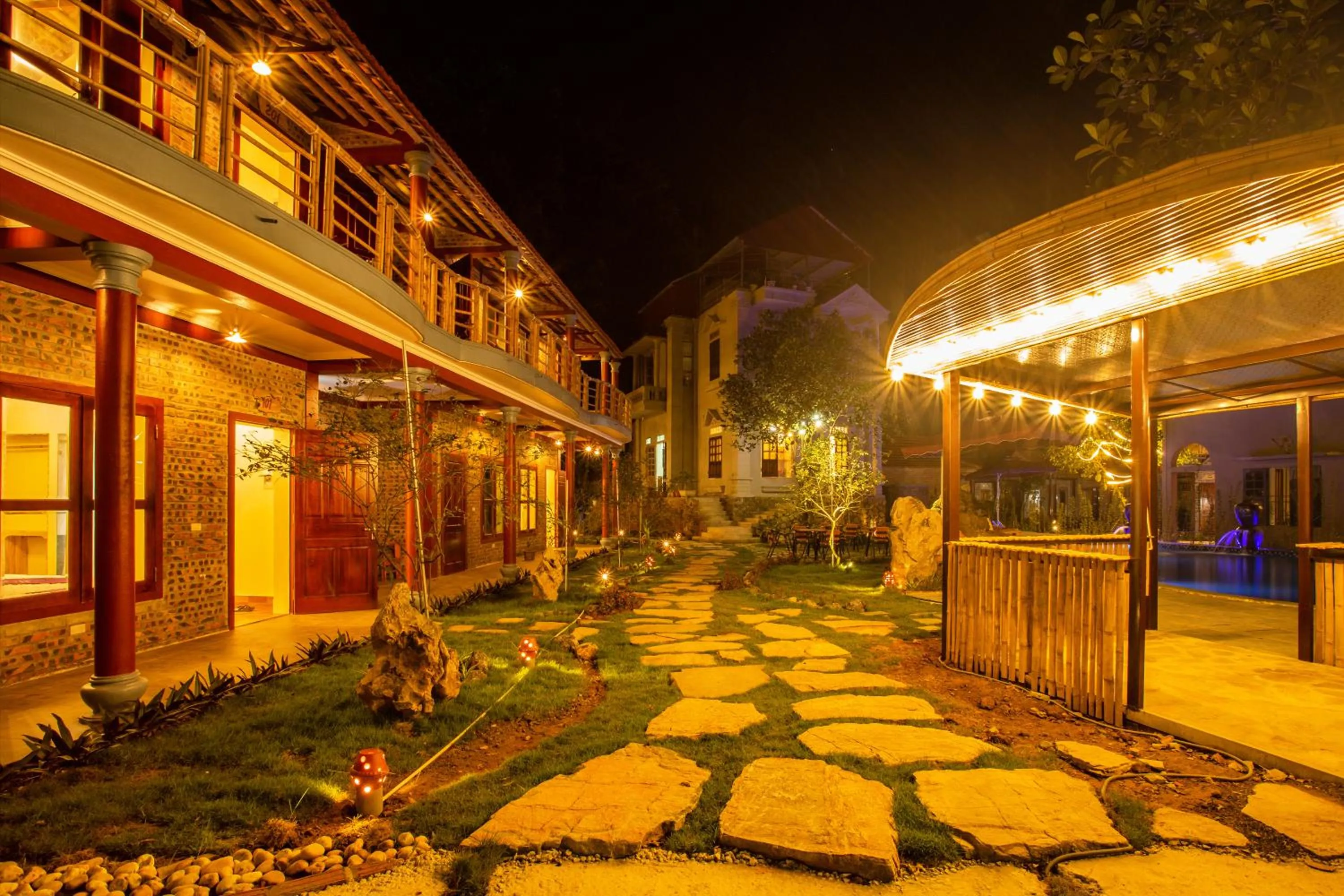 Patio in Tam Coc Lavender Homestay -Authentic Ninh Binh Experiences