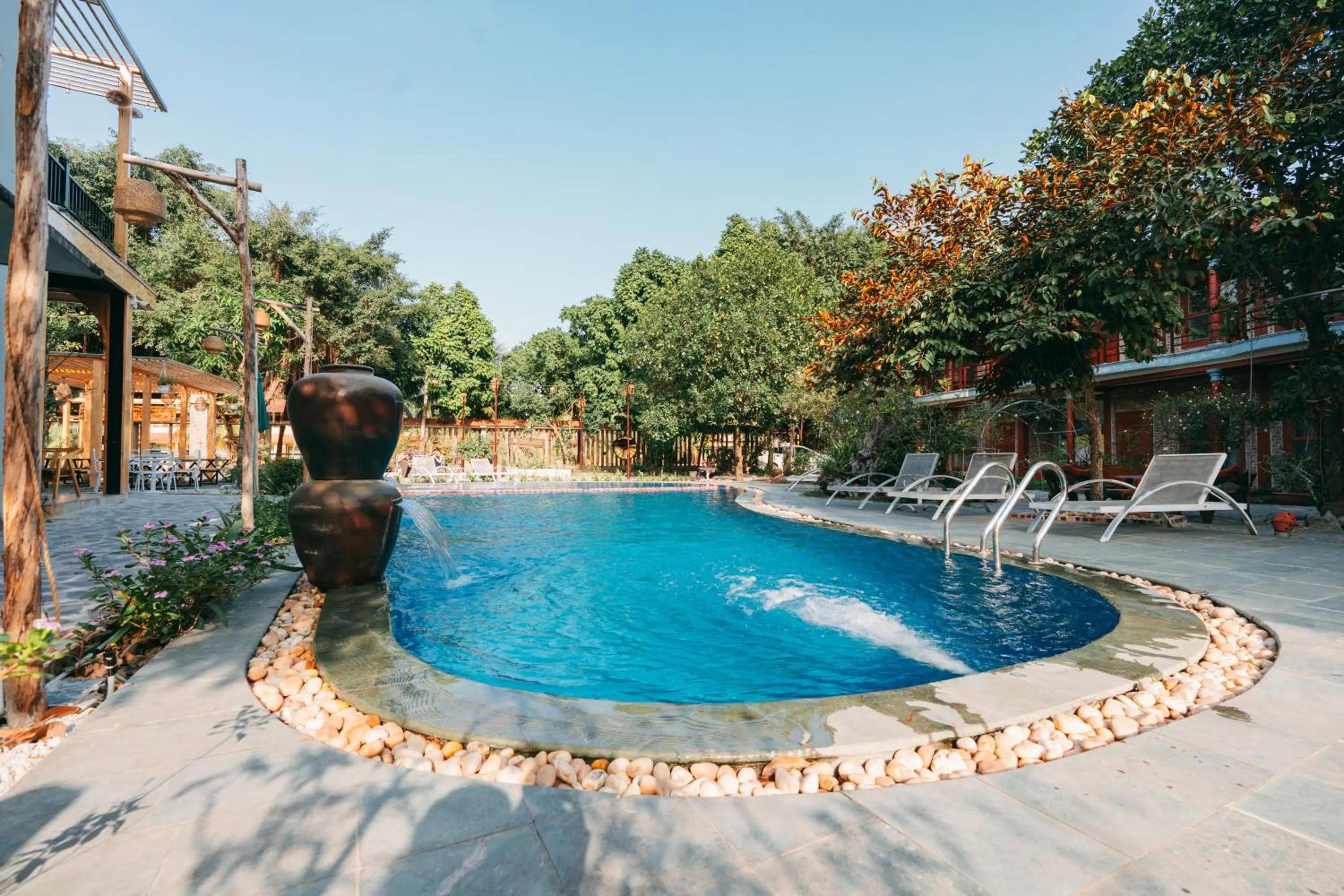 Swimming pool in Tam Coc Lavender Homestay -Authentic Ninh Binh Experiences