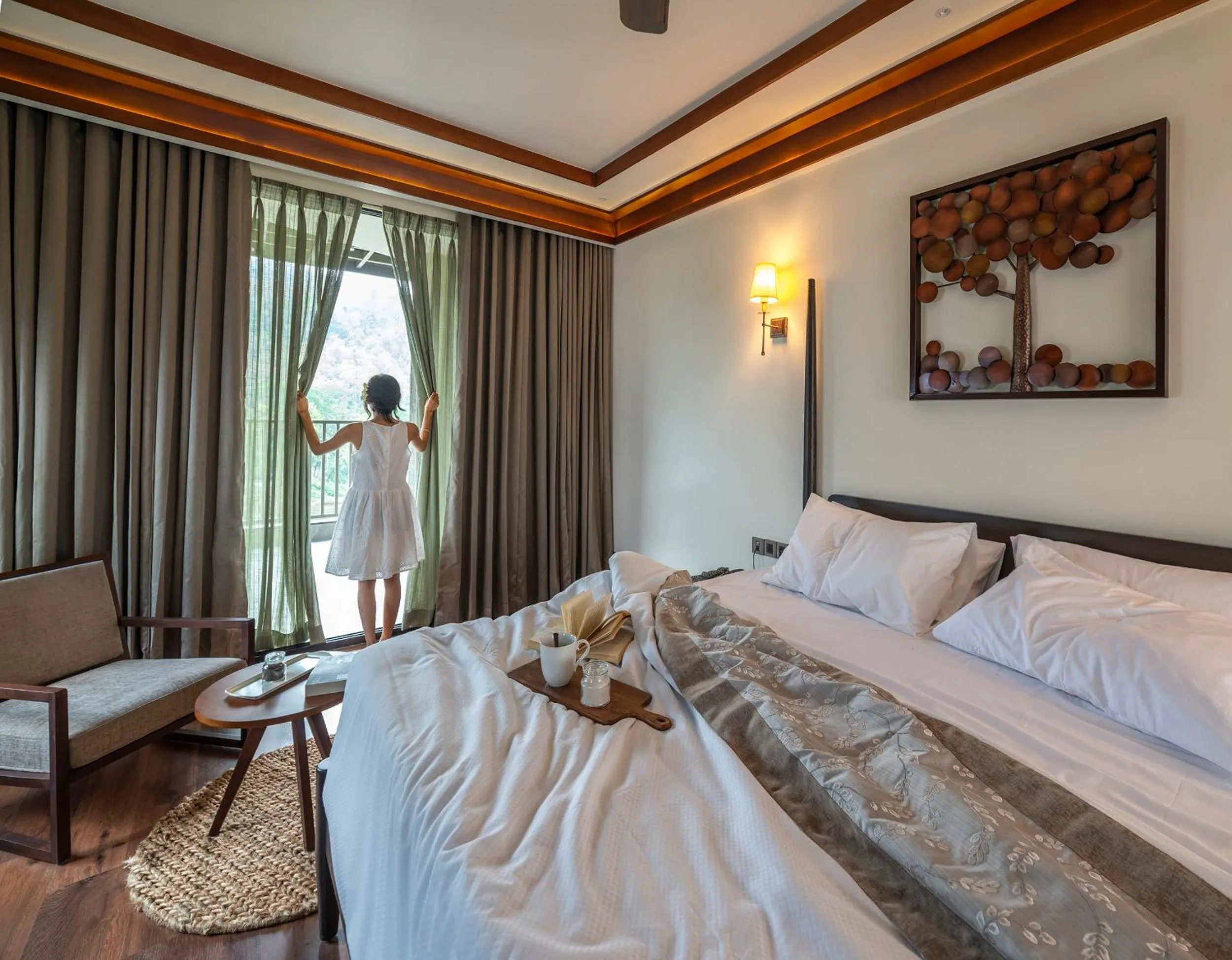 Bed in Niraamaya Retreats Samroha Athirappilly