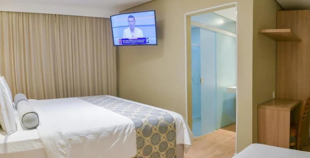 Bed in Araçatuba Plaza Hotel