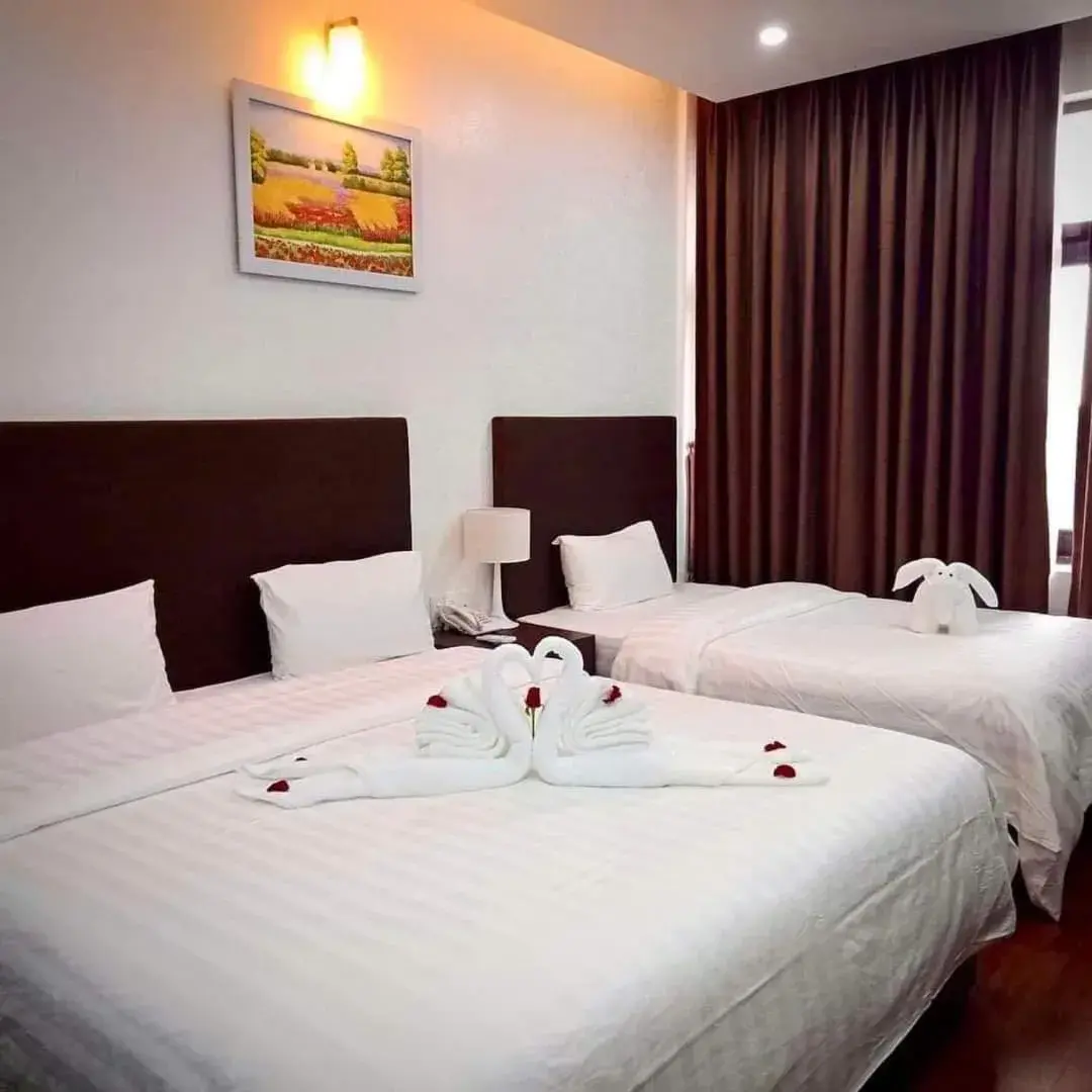 Bed in Bình Minh Hotel Bed in Bình Minh Hotel