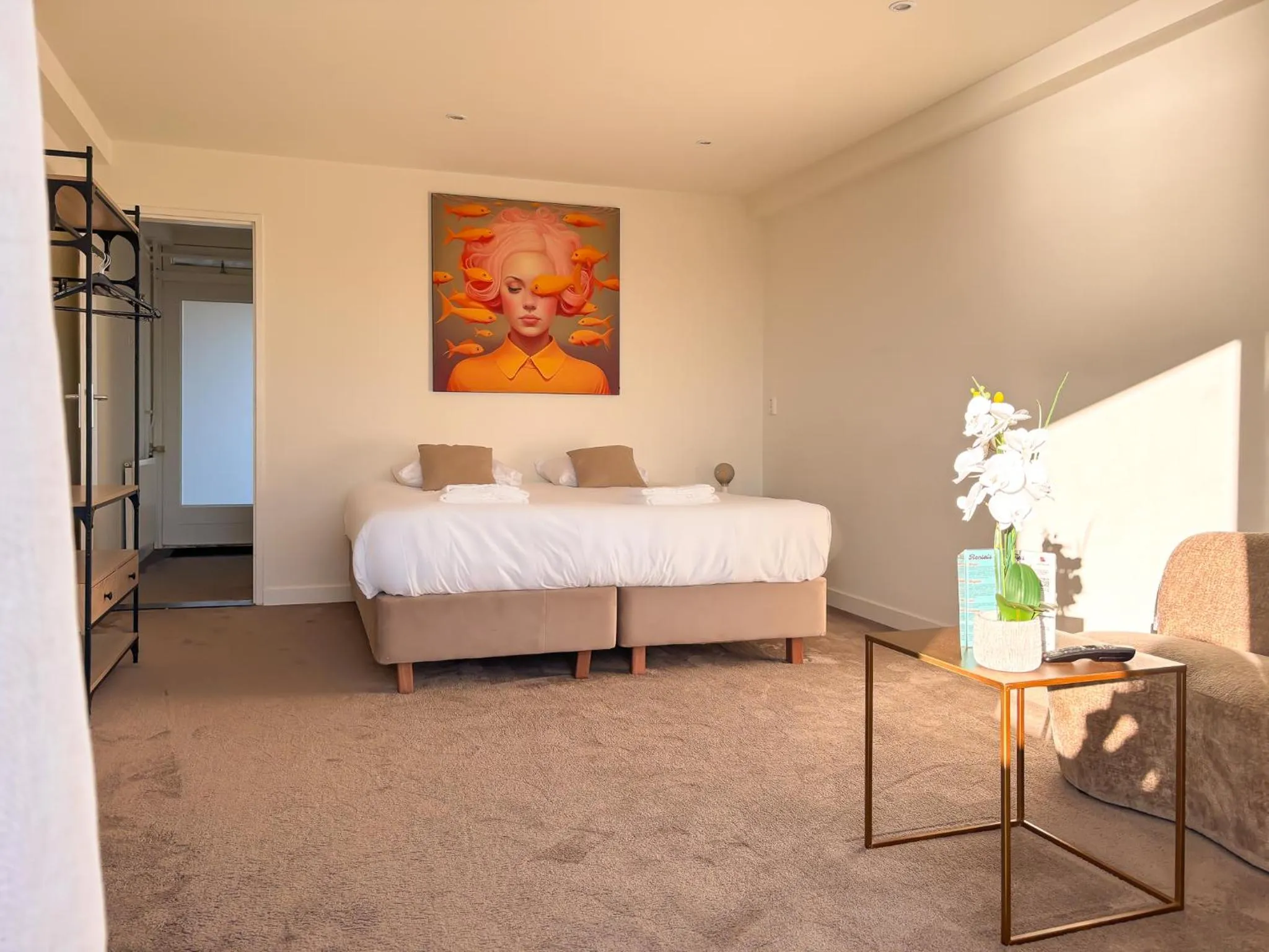 Bed in VISSERSLUST Rooms, Apartments and Houseboats